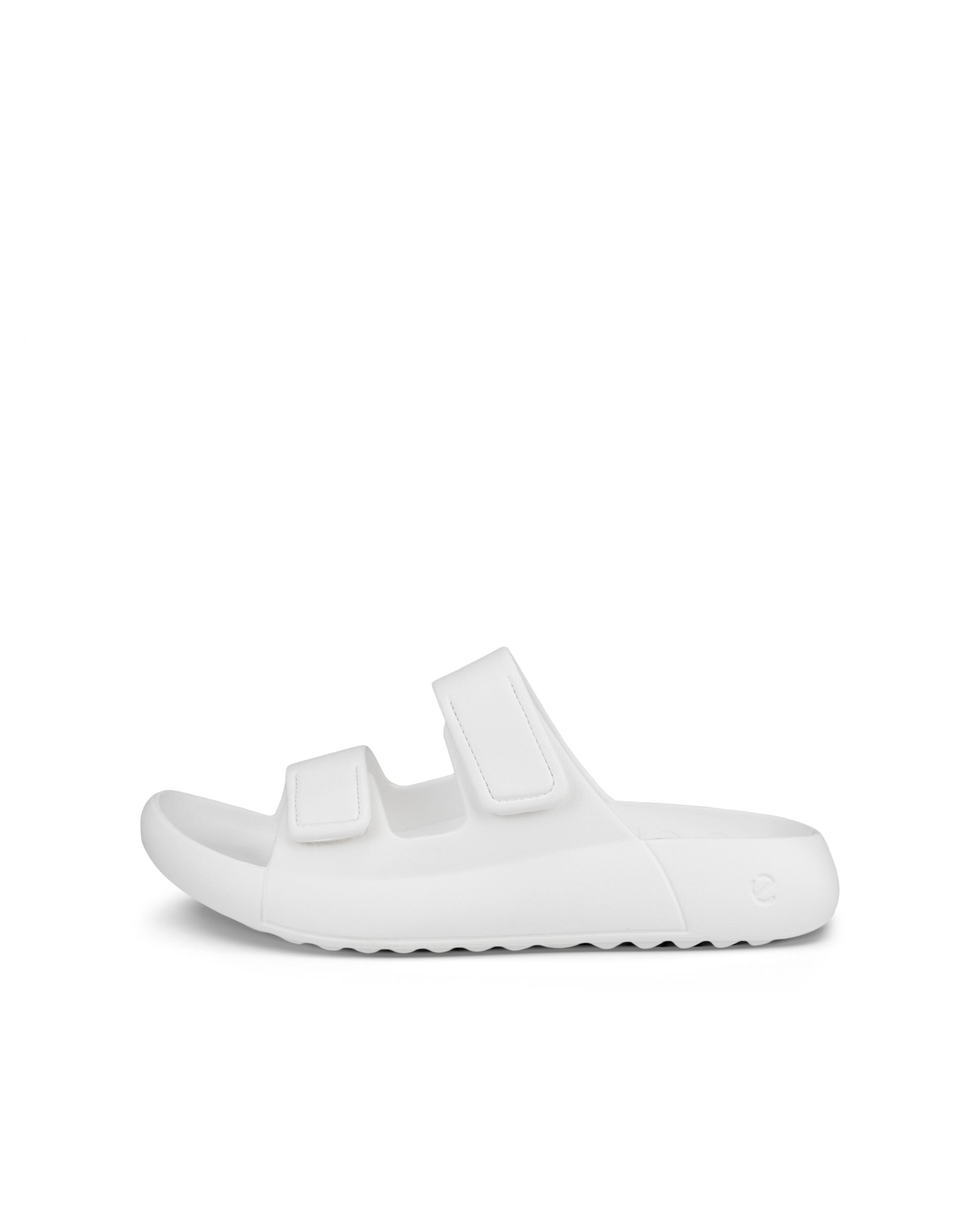 Unisex ECCO® Cozmo E Two Strap Sandal - White - Outside