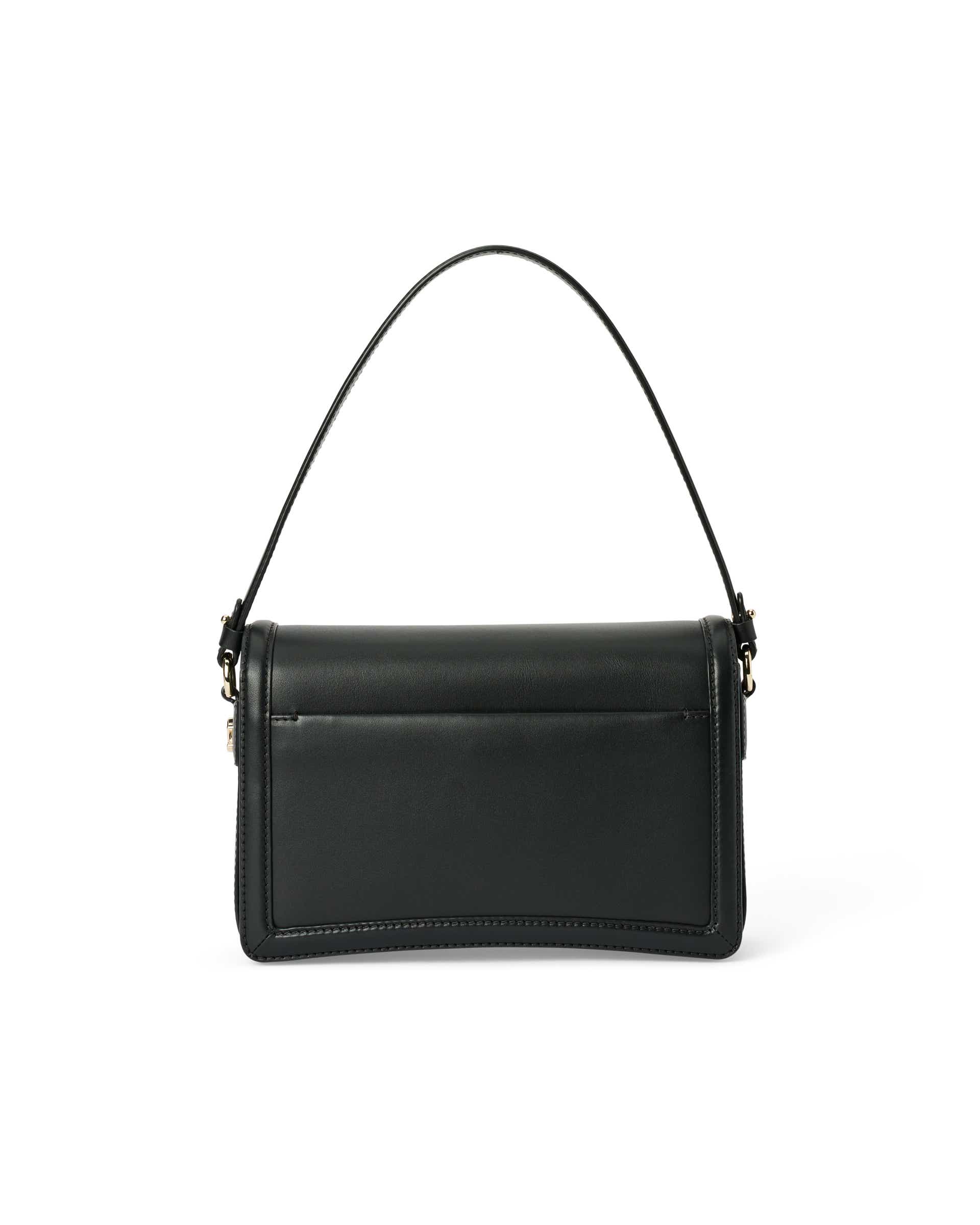 Women's ECCO® PINCH BAG Leather Pinch Crossbody Bag - Black - Back