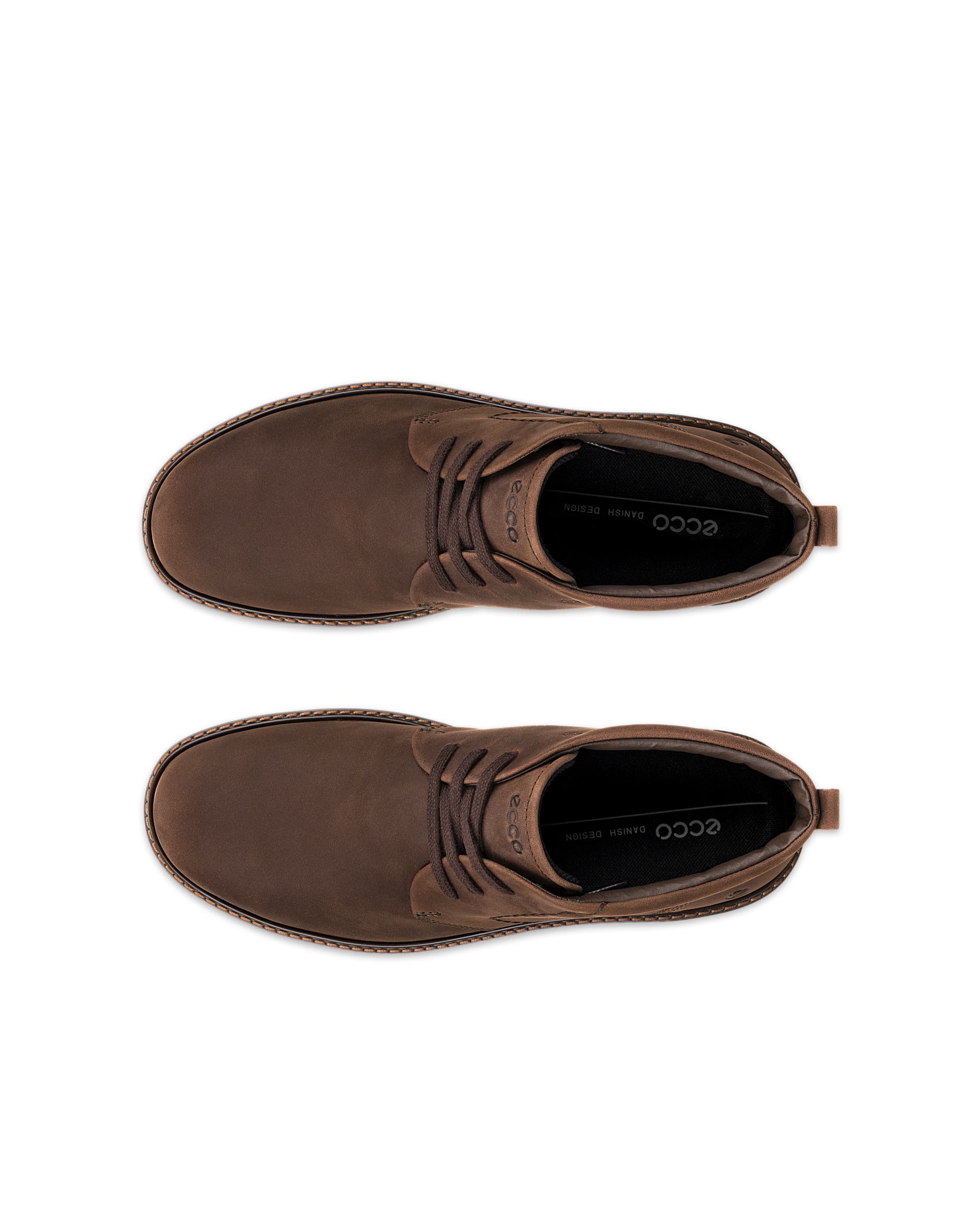 Men's ECCO® Turn Nubuck Gore-Tex Ankle Boot - Brown - Top left pair