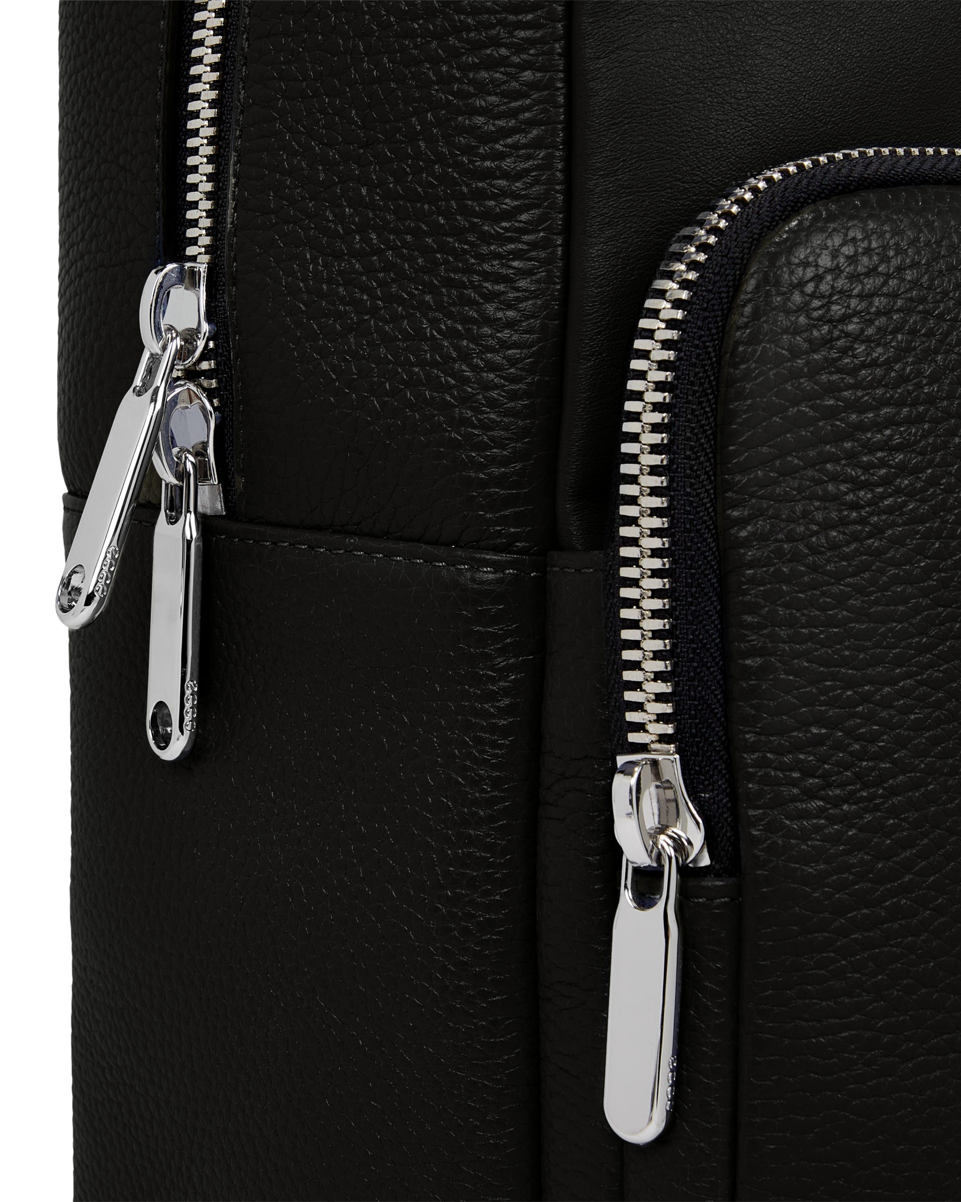 ECCO® Textureblock Leather Square Backpack - Black - Detail-1