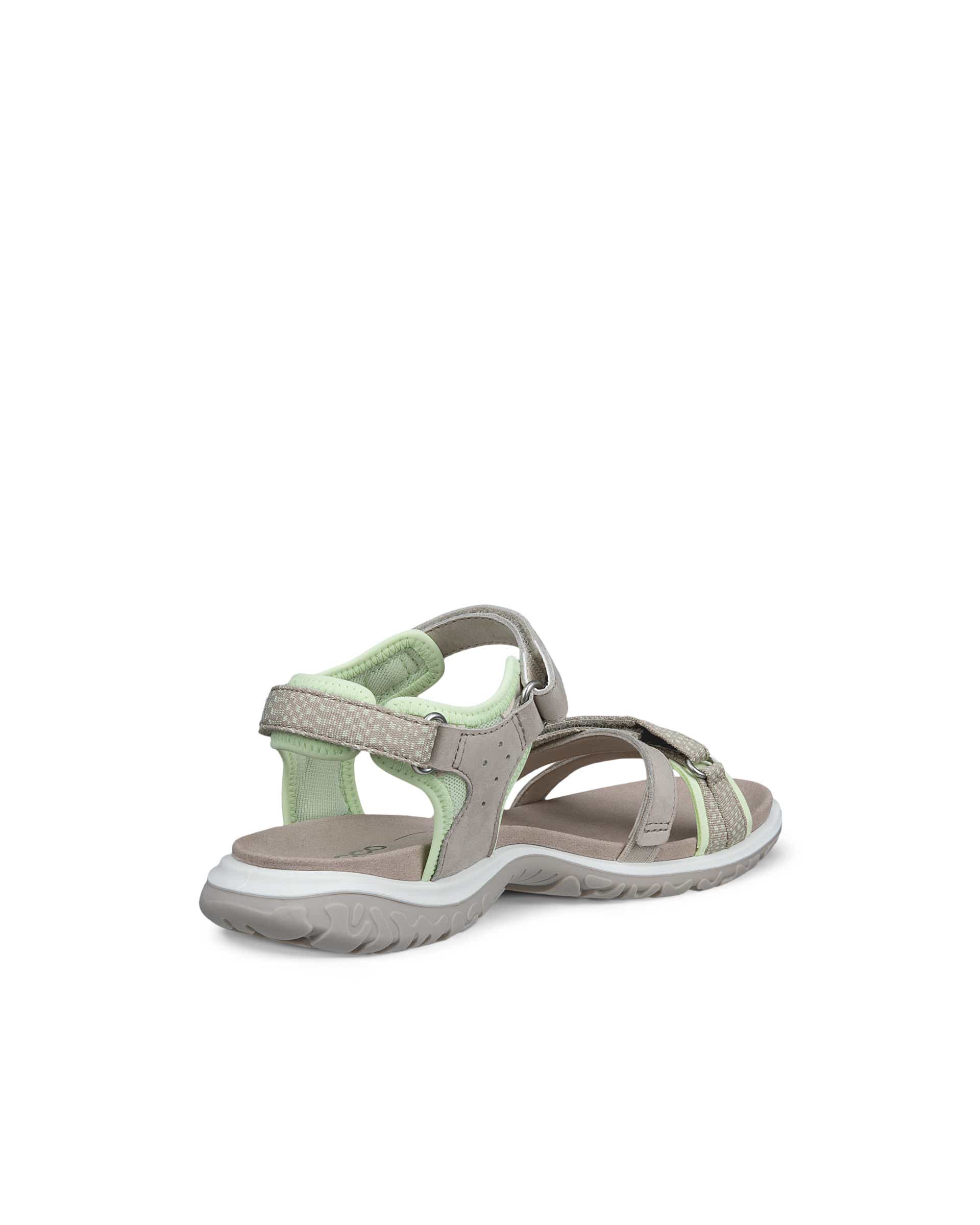 Damskie nubukowe klapki ECCO® Offroad Roam - Beżowy - Back