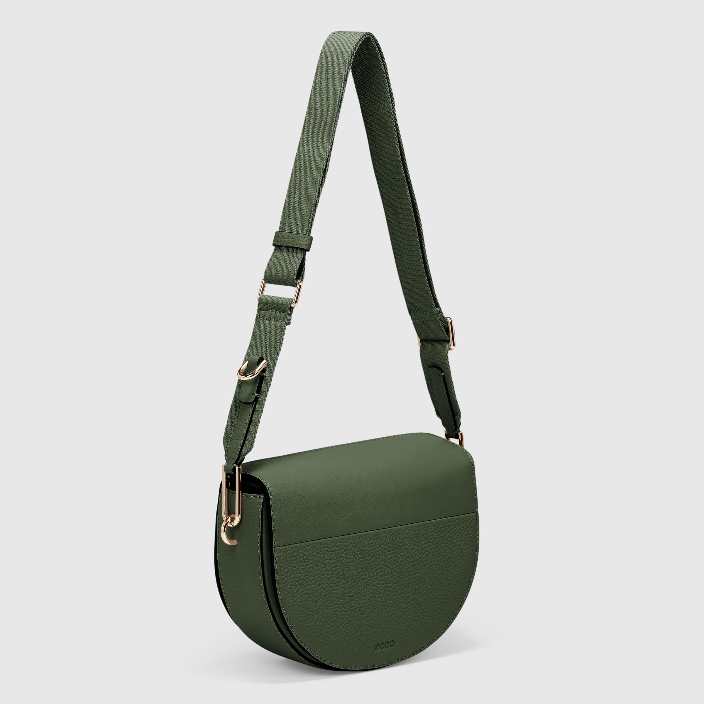 ECCO Textureblock Saddle Bag - Green - Main