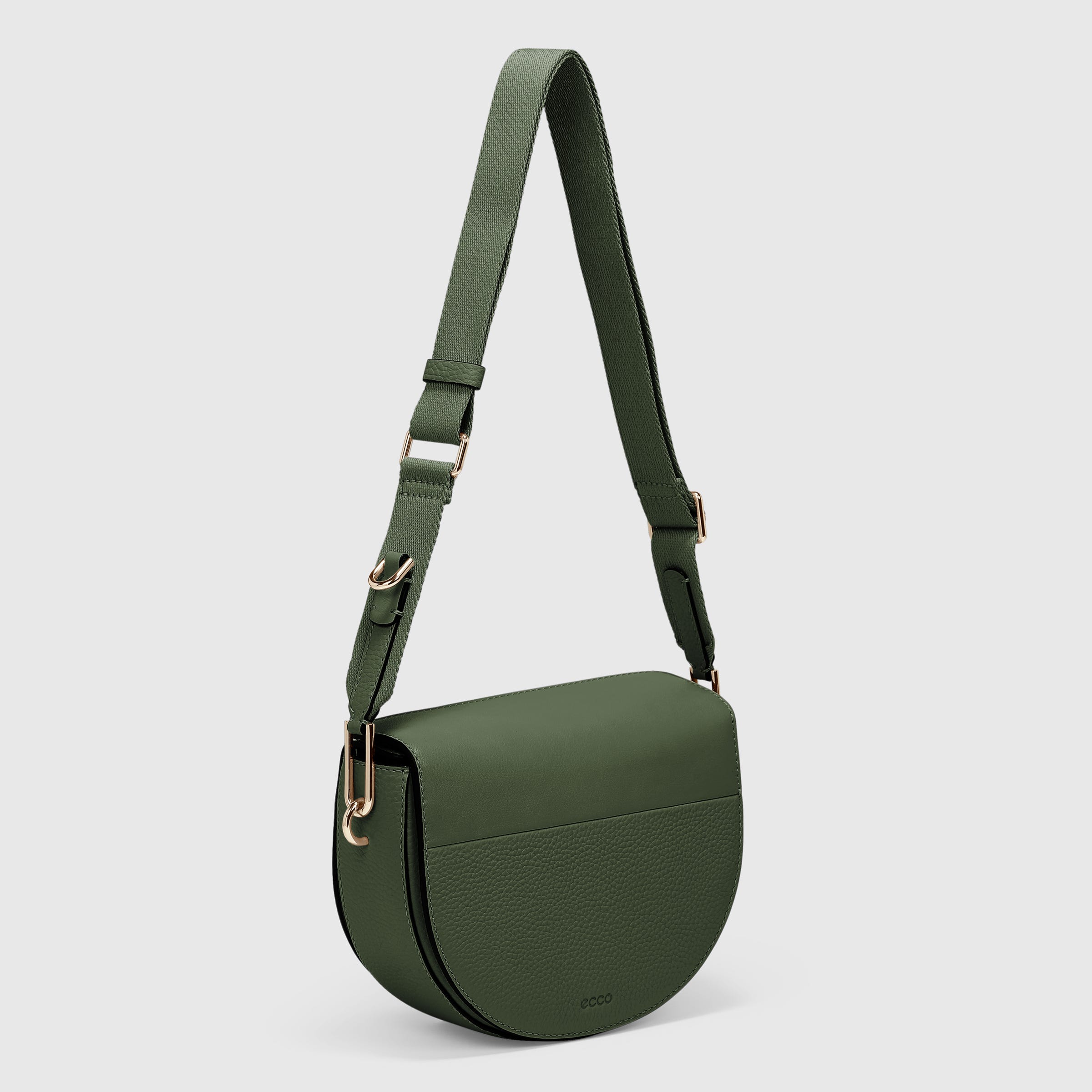 ECCO Textureblock Saddle Bag - Green - Main