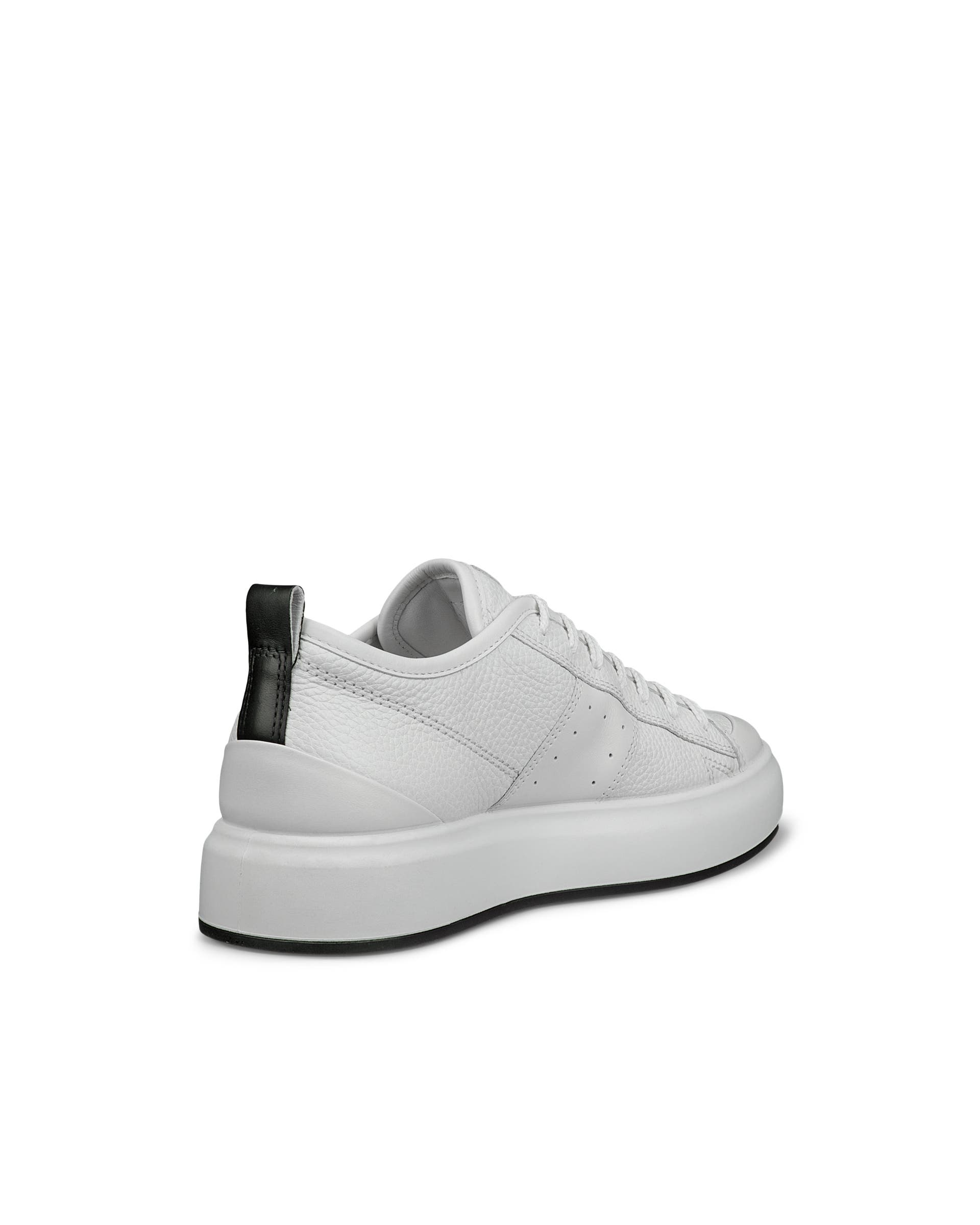 Women's ECCO® Street Ace Leather Sneaker - White - Back