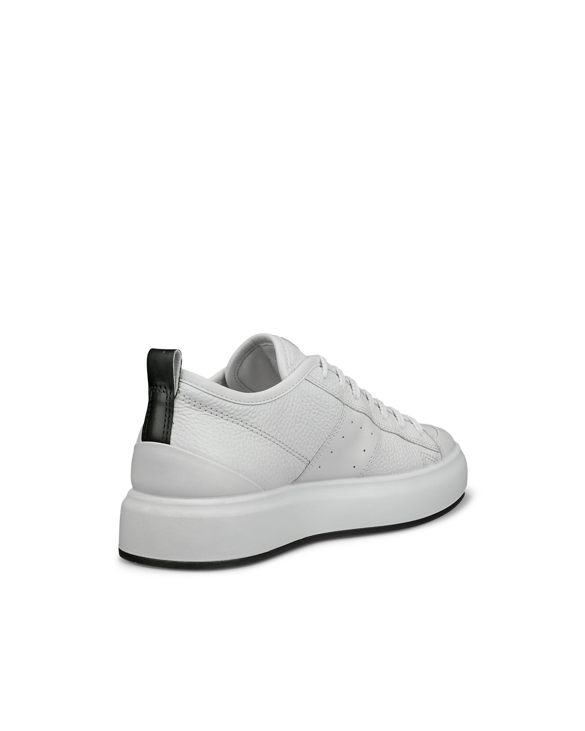 Women's ECCO® Street Ace Leather Sneaker - White - Back