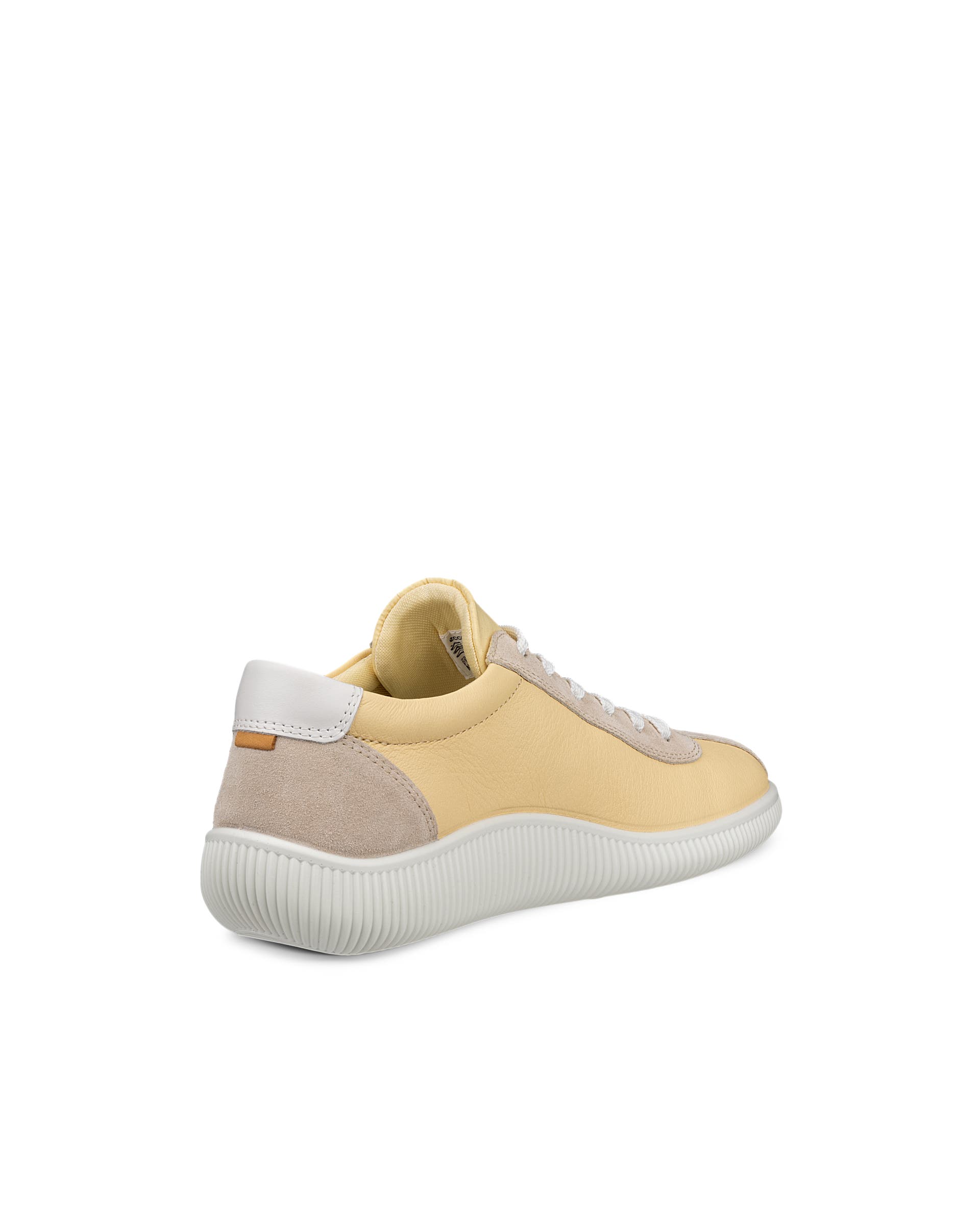 ECCO® Soft Zero baskets en cuir pour femme - Jaune - Back