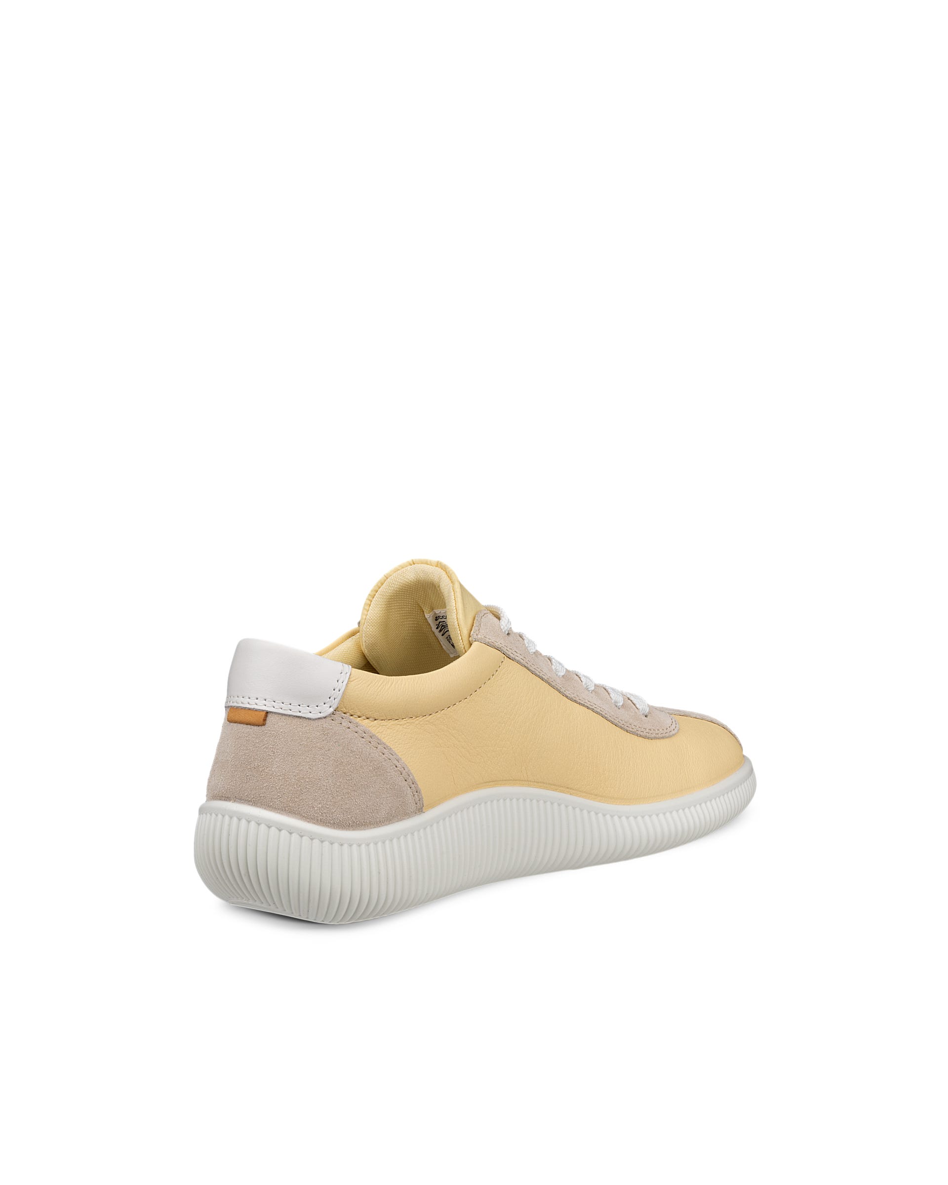 ECCO® Soft Zero baskets en cuir pour femme - Jaune - Back