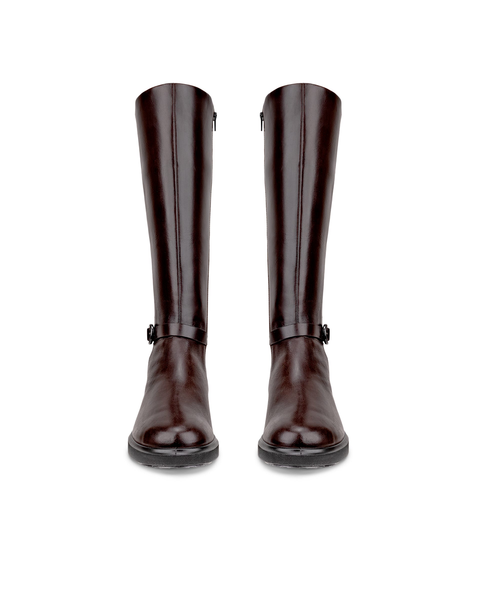 Damskie skórzane kozaki ECCO® METROPOLE AMSTERDAM - Brązowy - Front pair