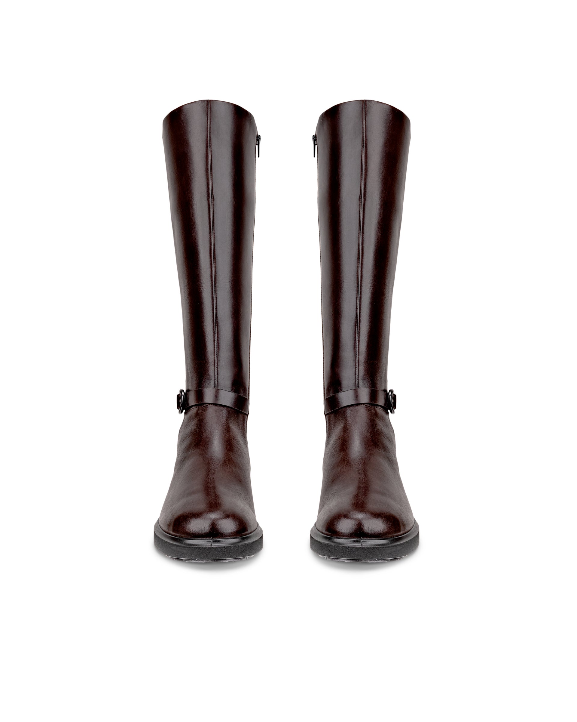 Ženski usnjeni visoki škornji ECCO® METROPOLE AMSTERDAM - Rjava - Front pair