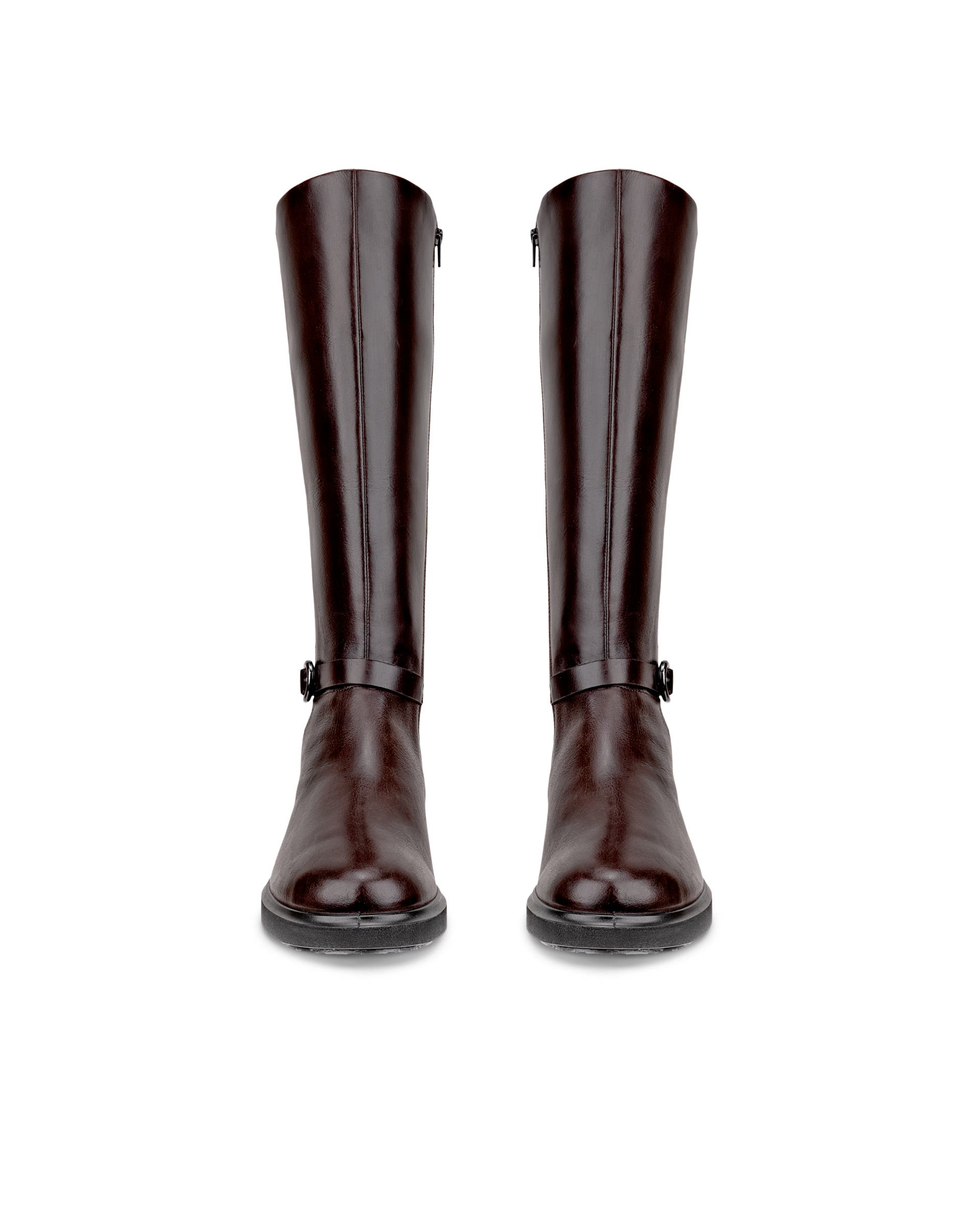 Damskie skórzane kozaki ECCO® METROPOLE AMSTERDAM - Brązowy - Front pair