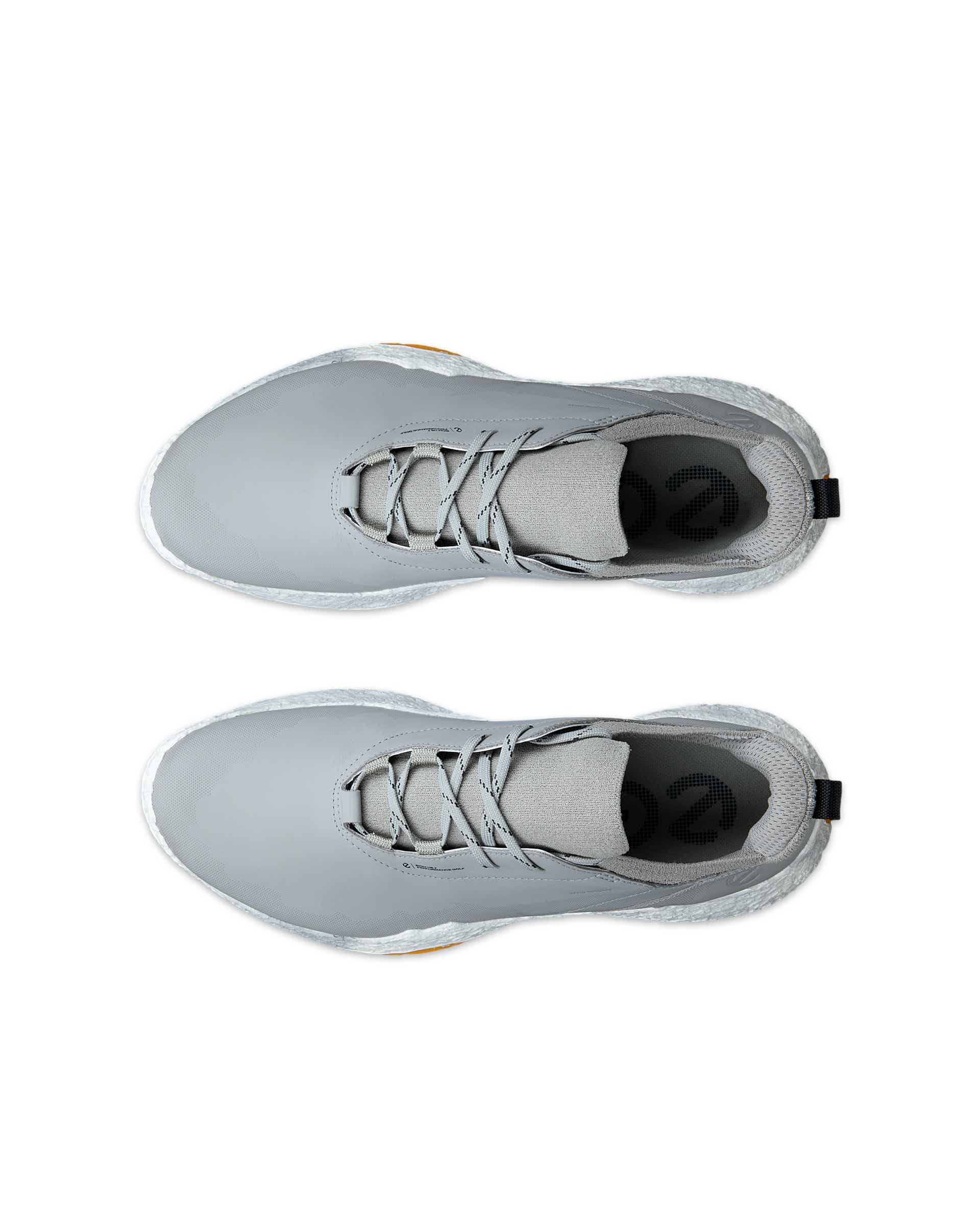 Men's ECCO® GOLF BIOM H5 Leather Waterproof Golf Shoe - Grey - Top left pair