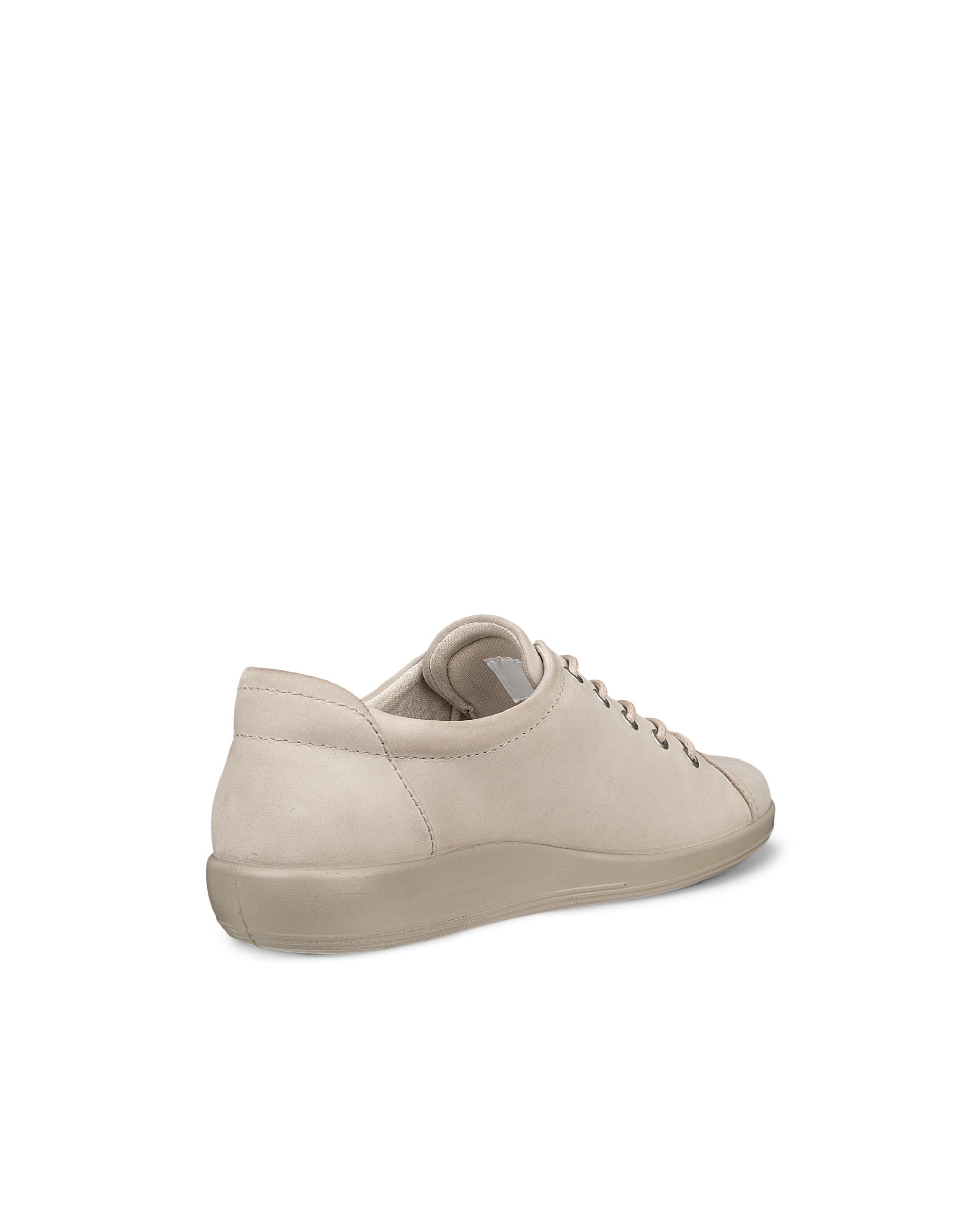 ECCO® SOFT 2.0 sko i nubuck med snørebånd til damer - Beige - Back