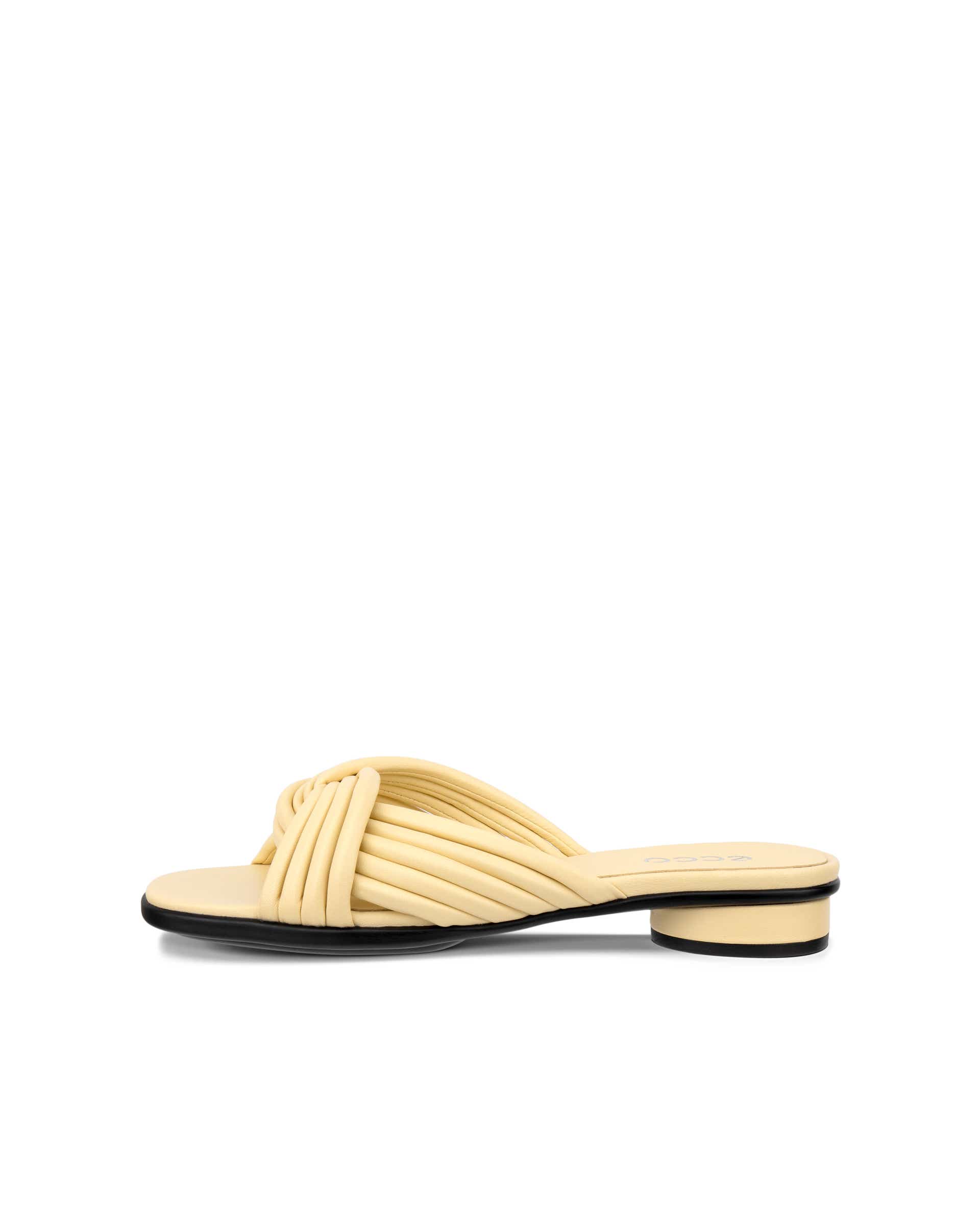 Women's ECCO® Sculpted Alba 25 Leather Slide - Yellow - Outside