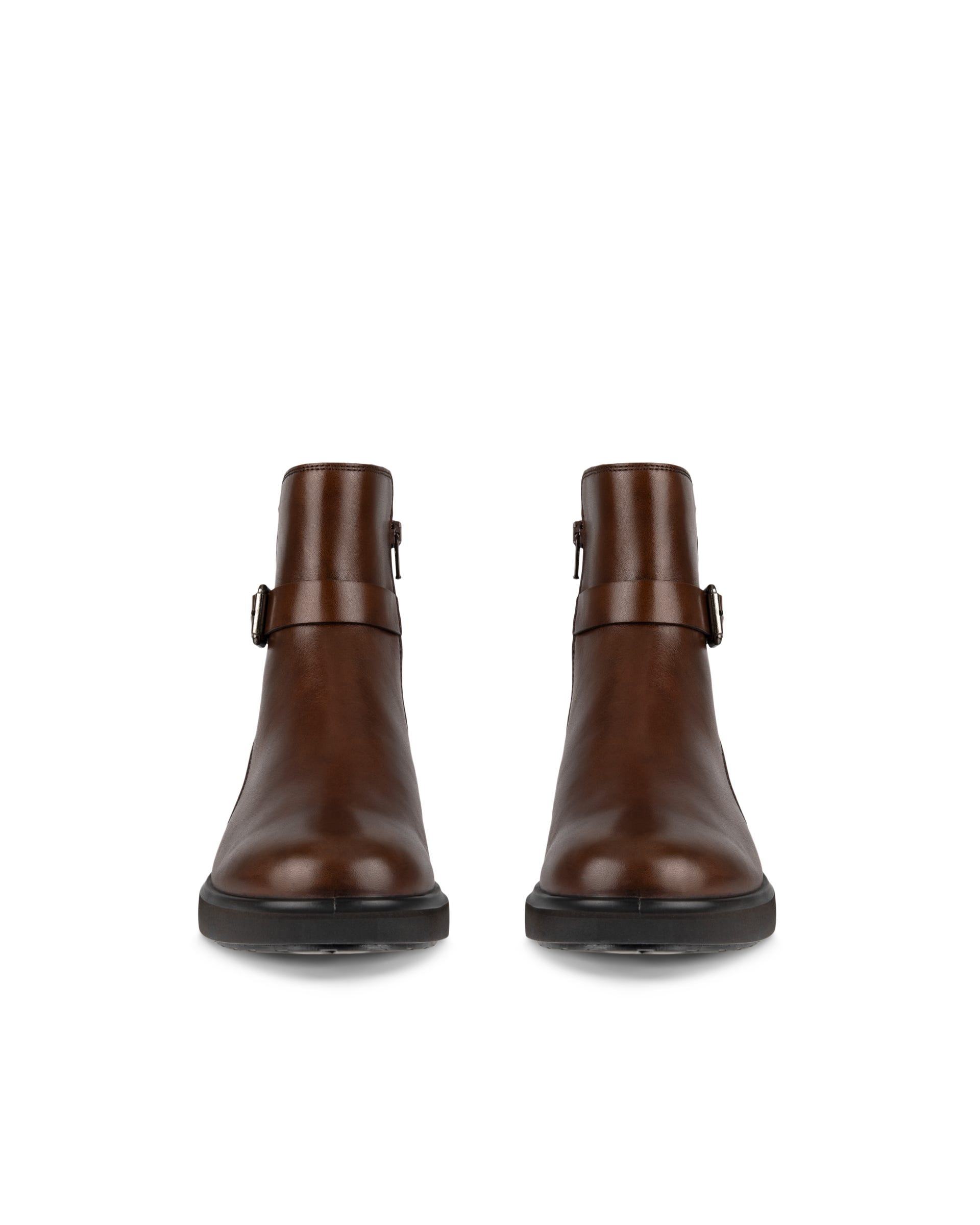 여성용 ECCO Metropole Amsterdam 가죽 방수 부츠 - 브라운 - Front pair