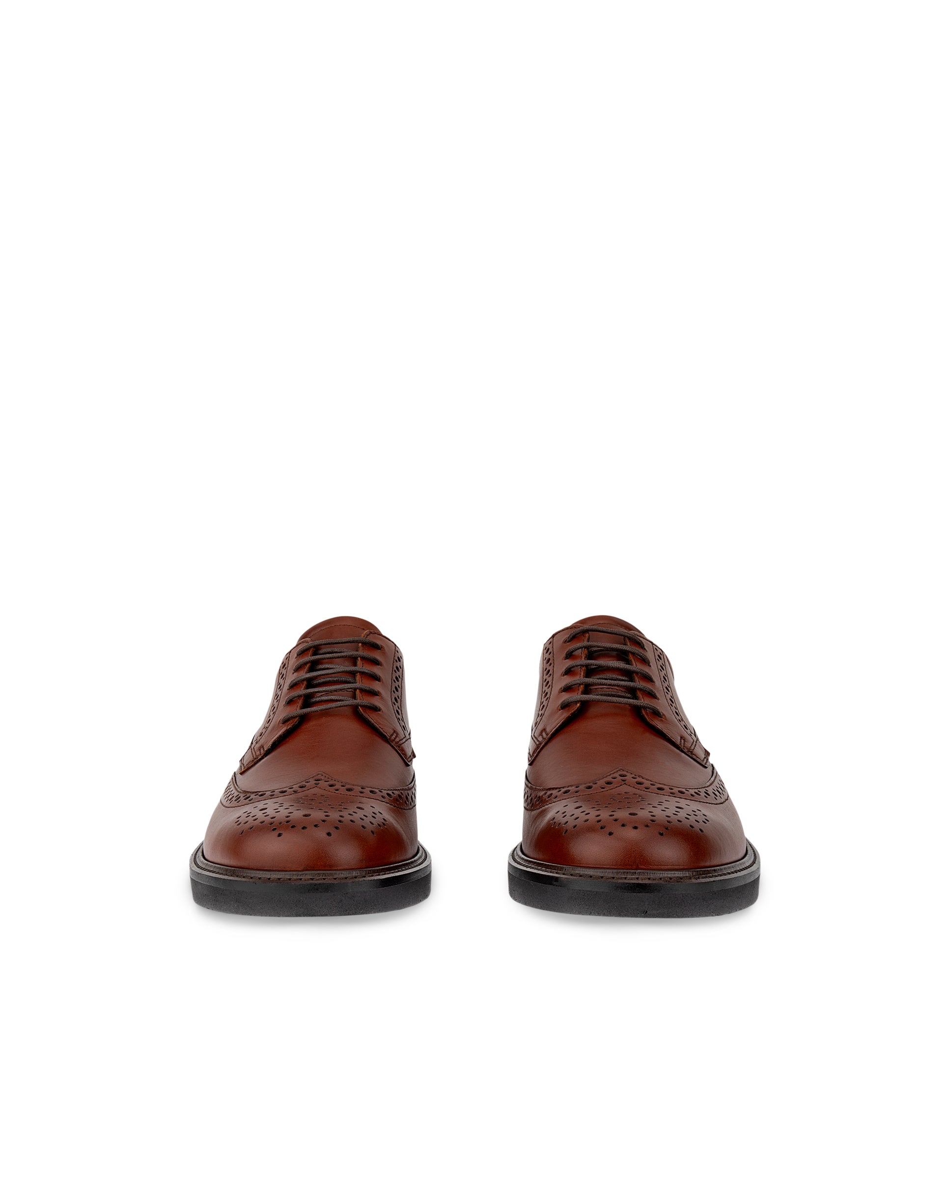 Pánska kožená obuv typu Brogue  ECCO® Metropole London - Hnedá - Front pair