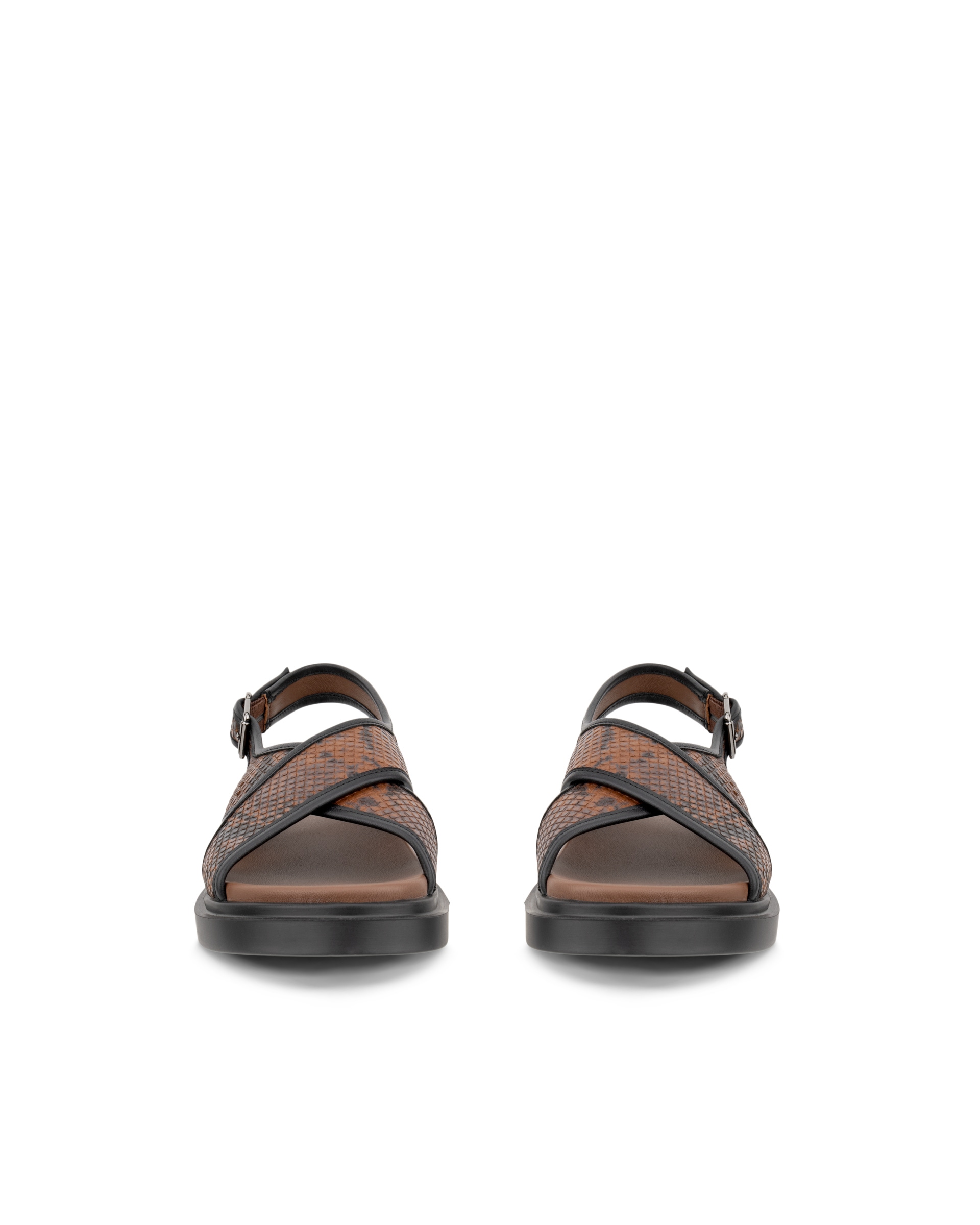 Women's ECCO® Metropole Seoul Leather Slingback Sandal - Brown - Front pair