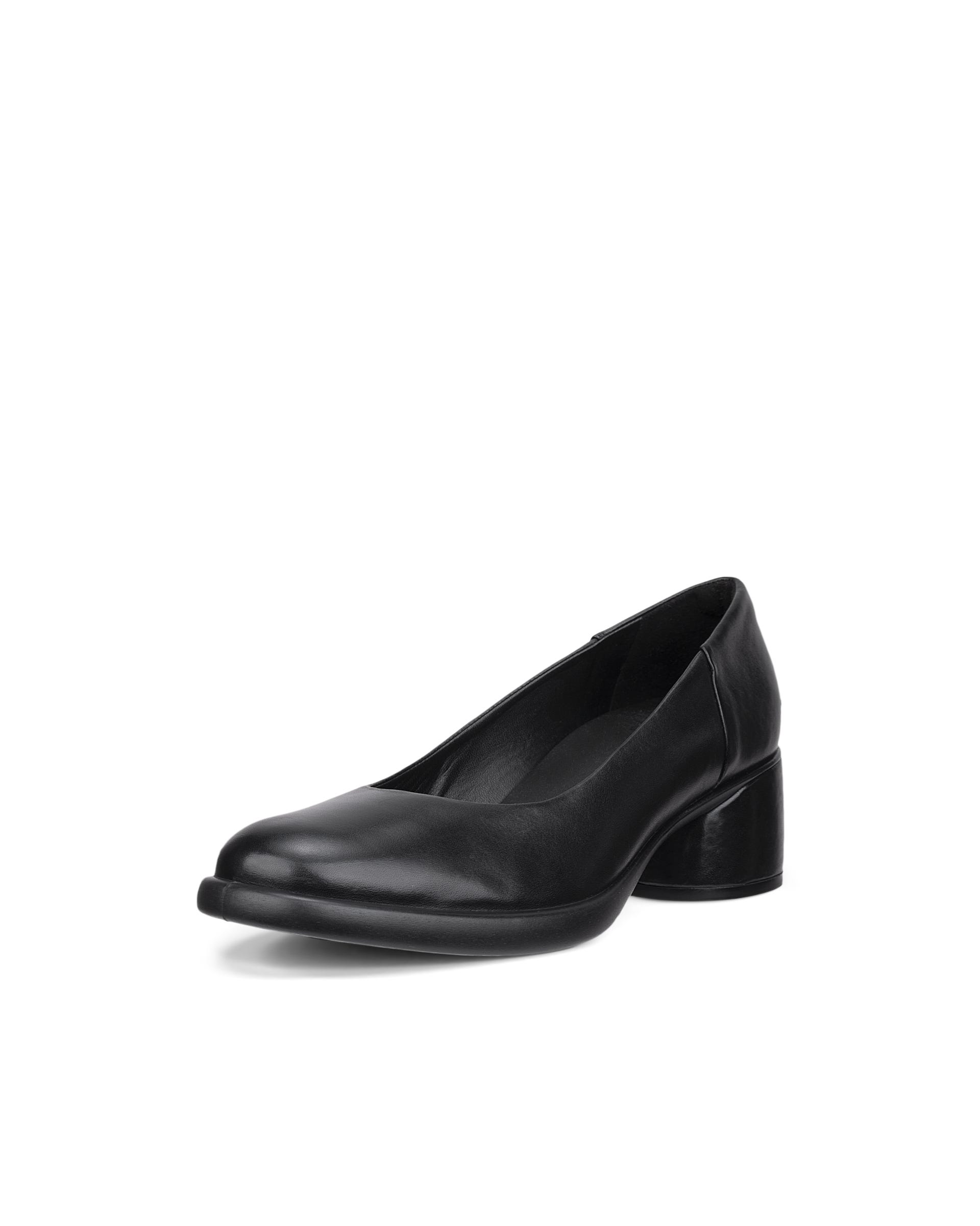 Women's ECCO® SCULPTED LX 35 Leather Block-Heeled Pump - Black - Outside