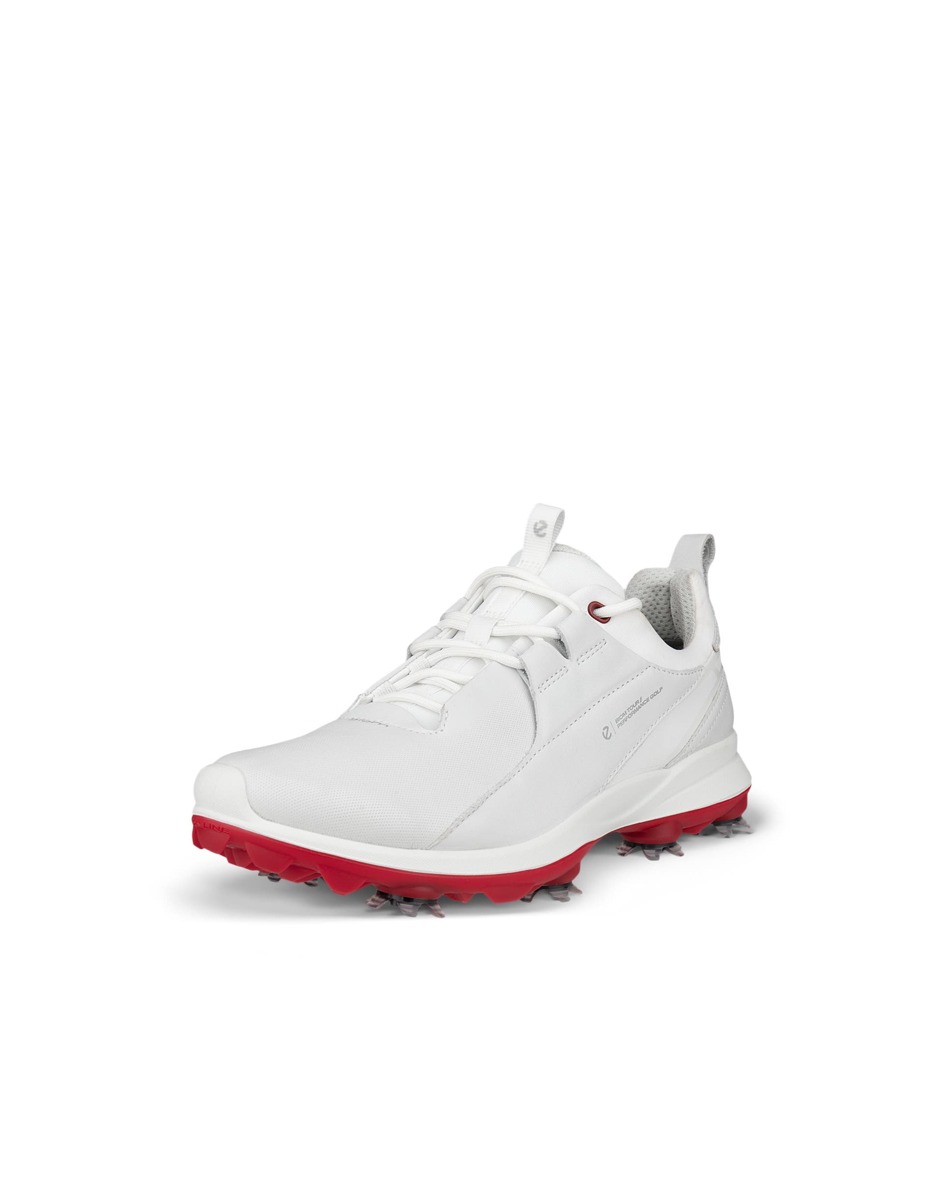 Women's ECCO® Golf Biom Tour Leather Waterproof Spikes Golf Shoe - White - Main