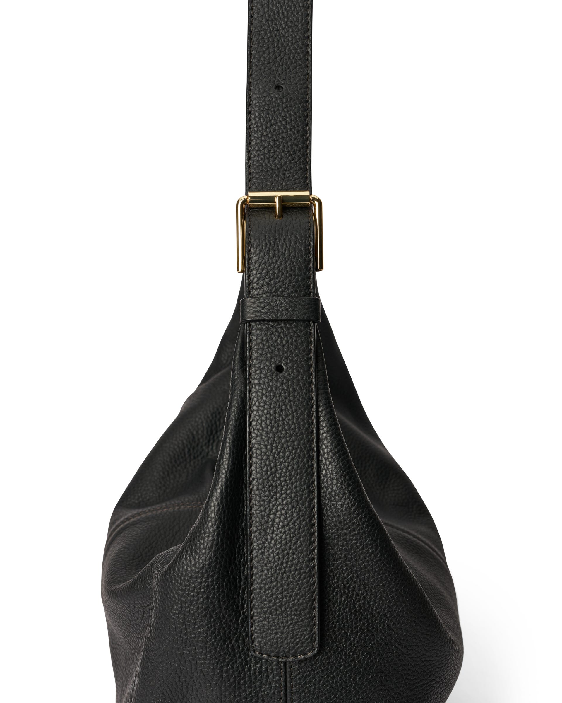 ECCO® Soft Medium Pebbled Leather Hobo Bag | Black