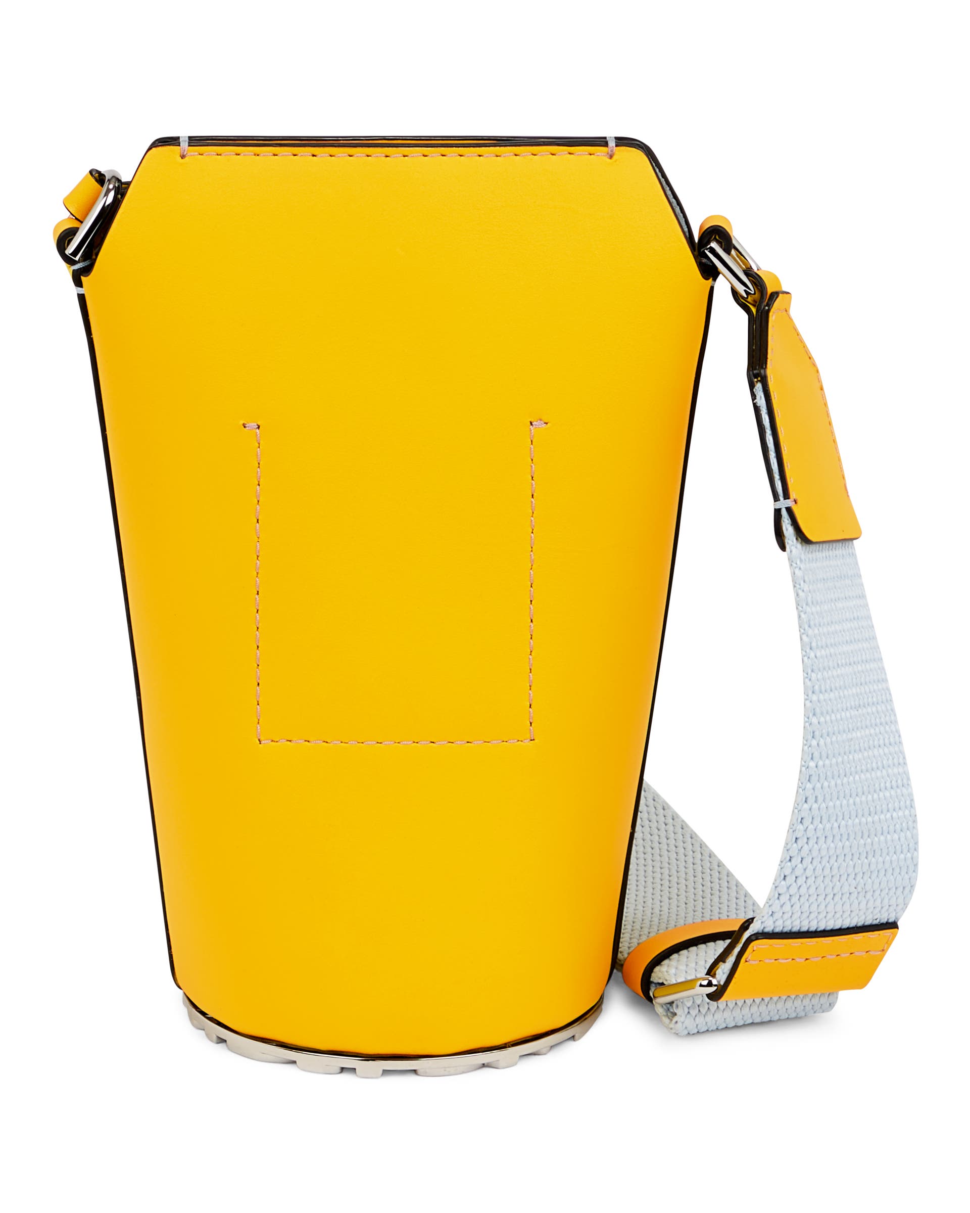 ECCO Pot Wave Plate レザークロスボディバッグ - イエロー - Back