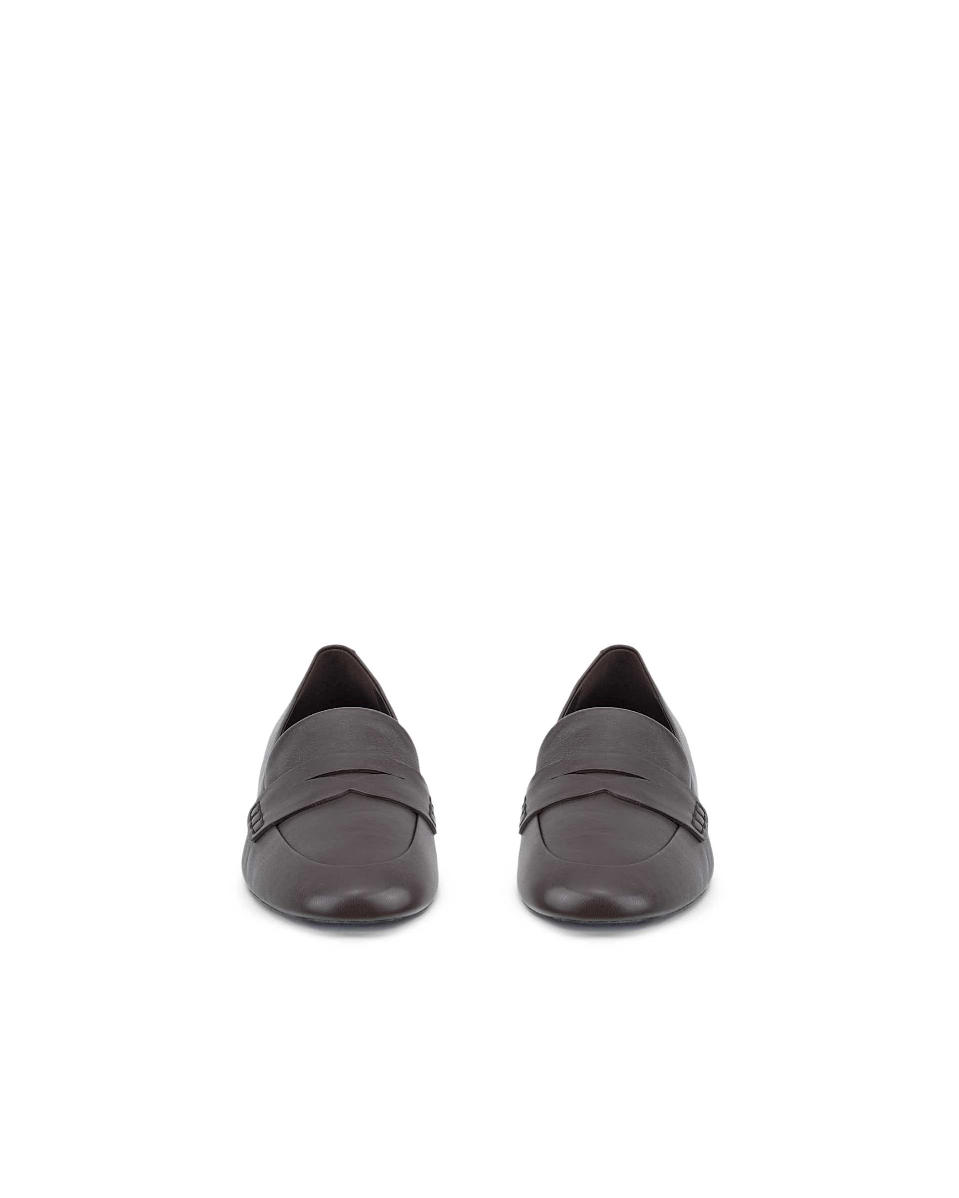 ECCO® LIVA 35 dames leren loafer met hak - Bruin - Front pair