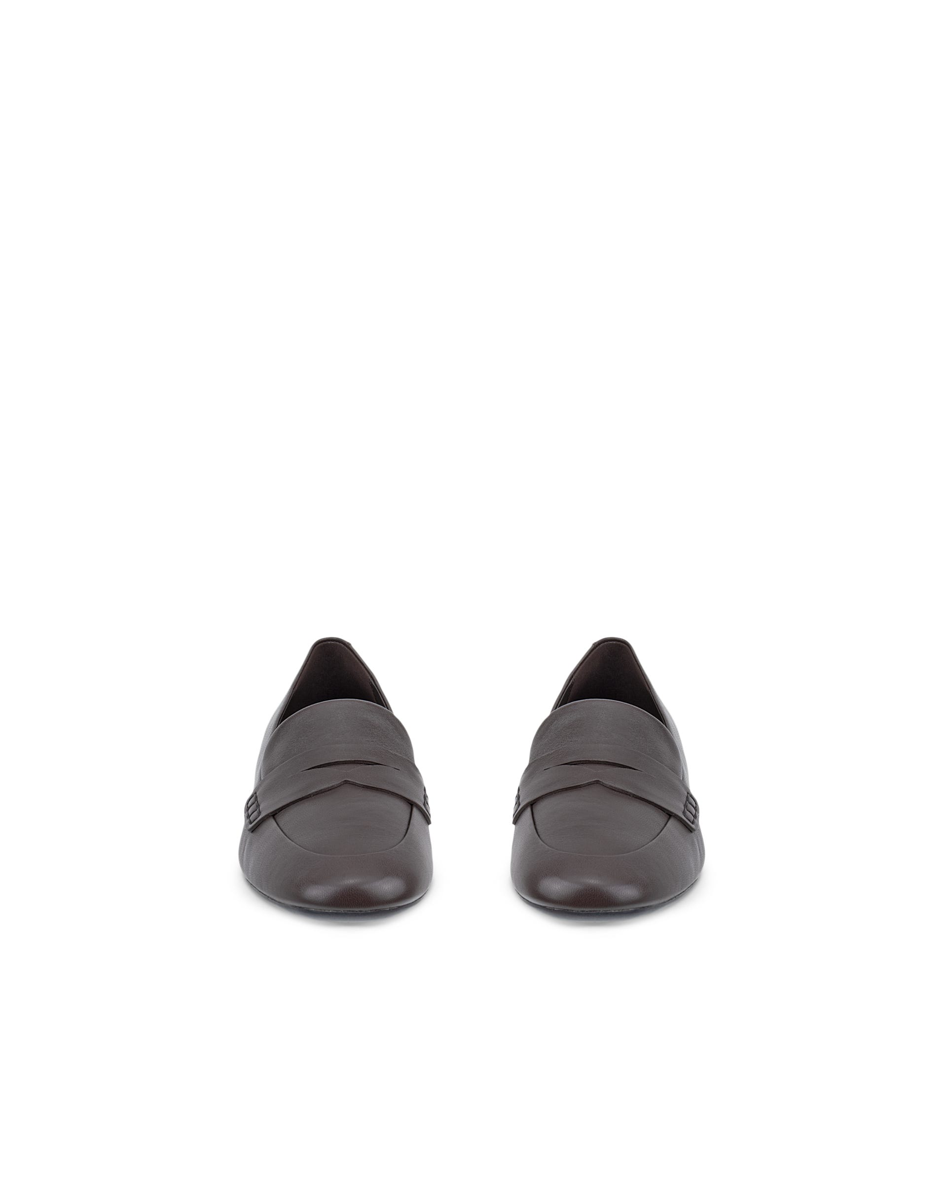 ECCO® LIVA 35 dames leren loafer met hak - Bruin - Outside