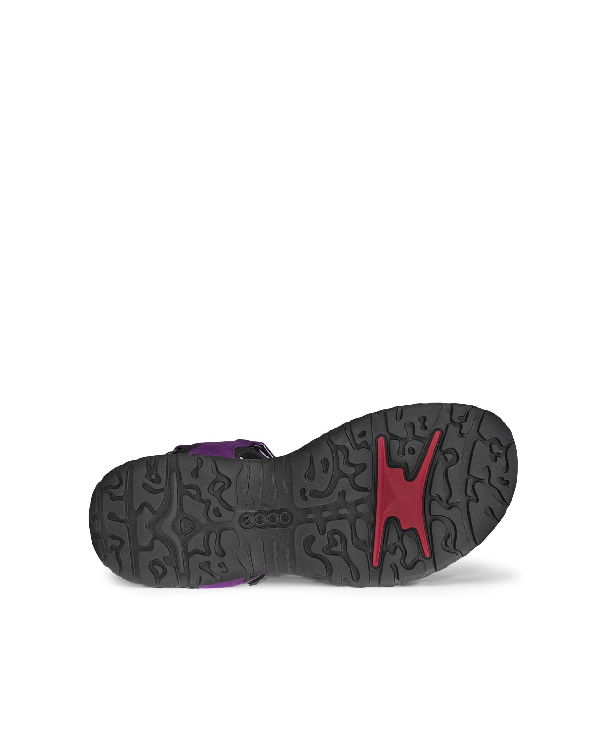 Dámské nubukové páskové sandály ECCO® Offroad Roam - Fialová - Sole