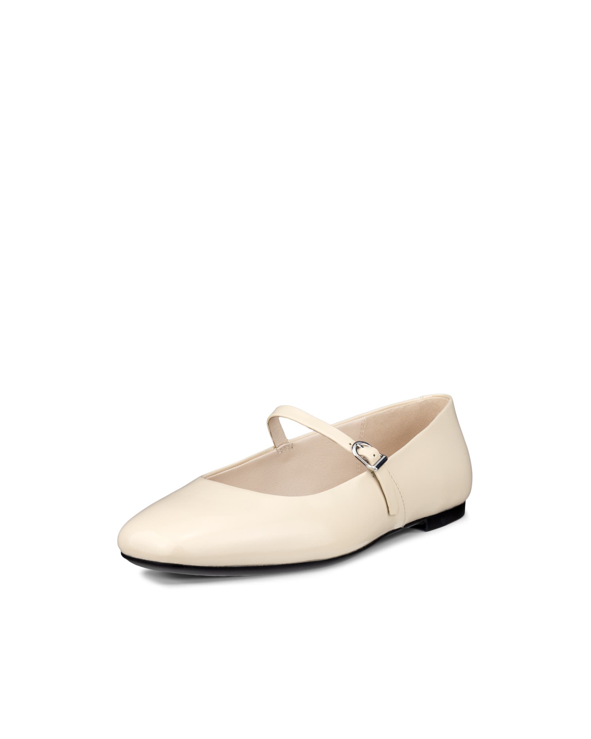 Women's ECCO® Margot Leather Mary Jane Flat - Beige - Main
