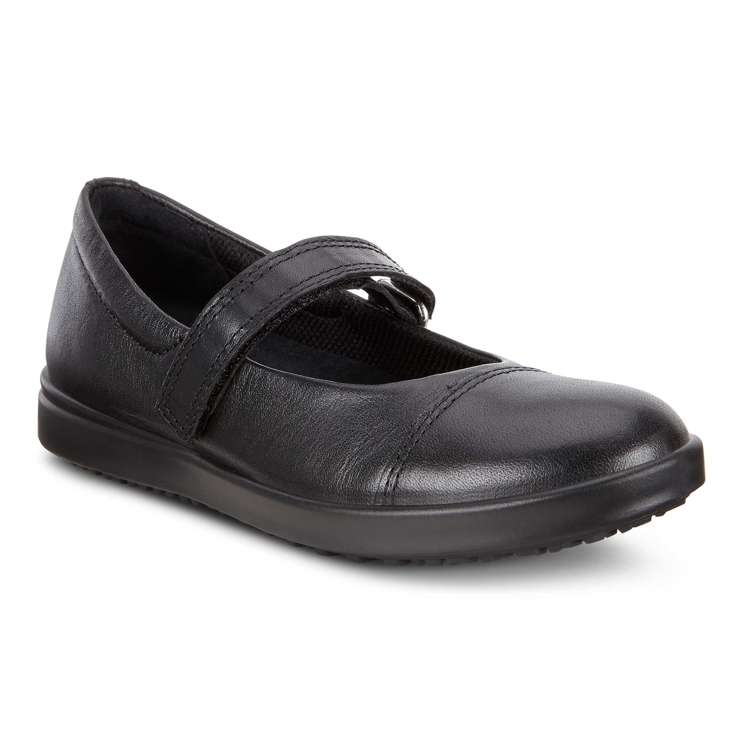 Kids' ECCO® Elli Leather Sneaker - Black - Main