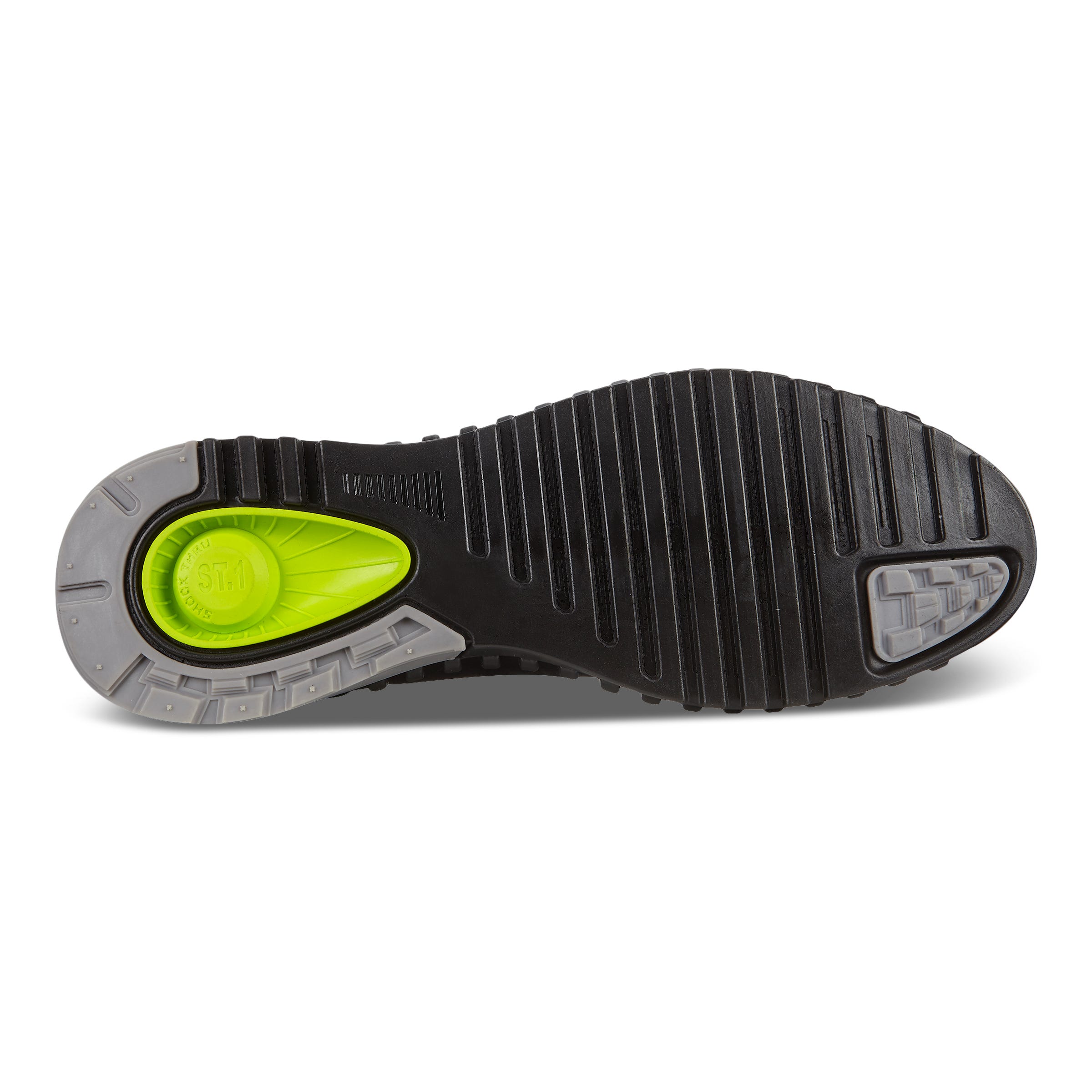 Women's ECCO® Zipflex Leather Sneaker - Black - Sole