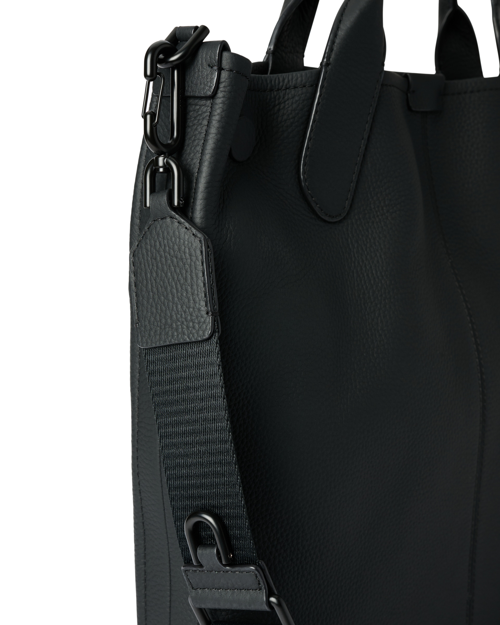 ECCOยฎ North-South Soft Leather Tote Bag - Black - Detail-1