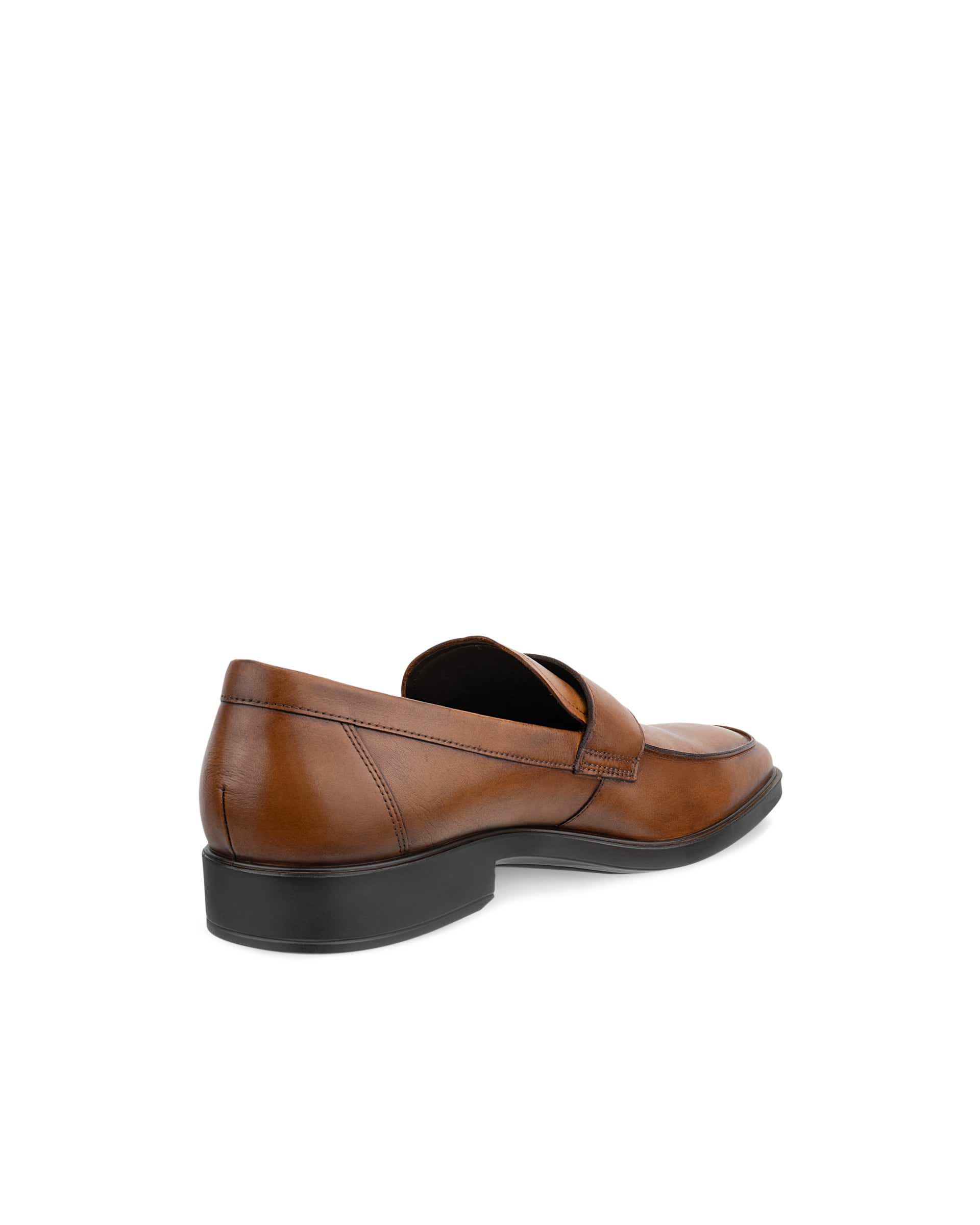 Men's ECCO® Metropole Milan Leather Loafer - Brown - Back