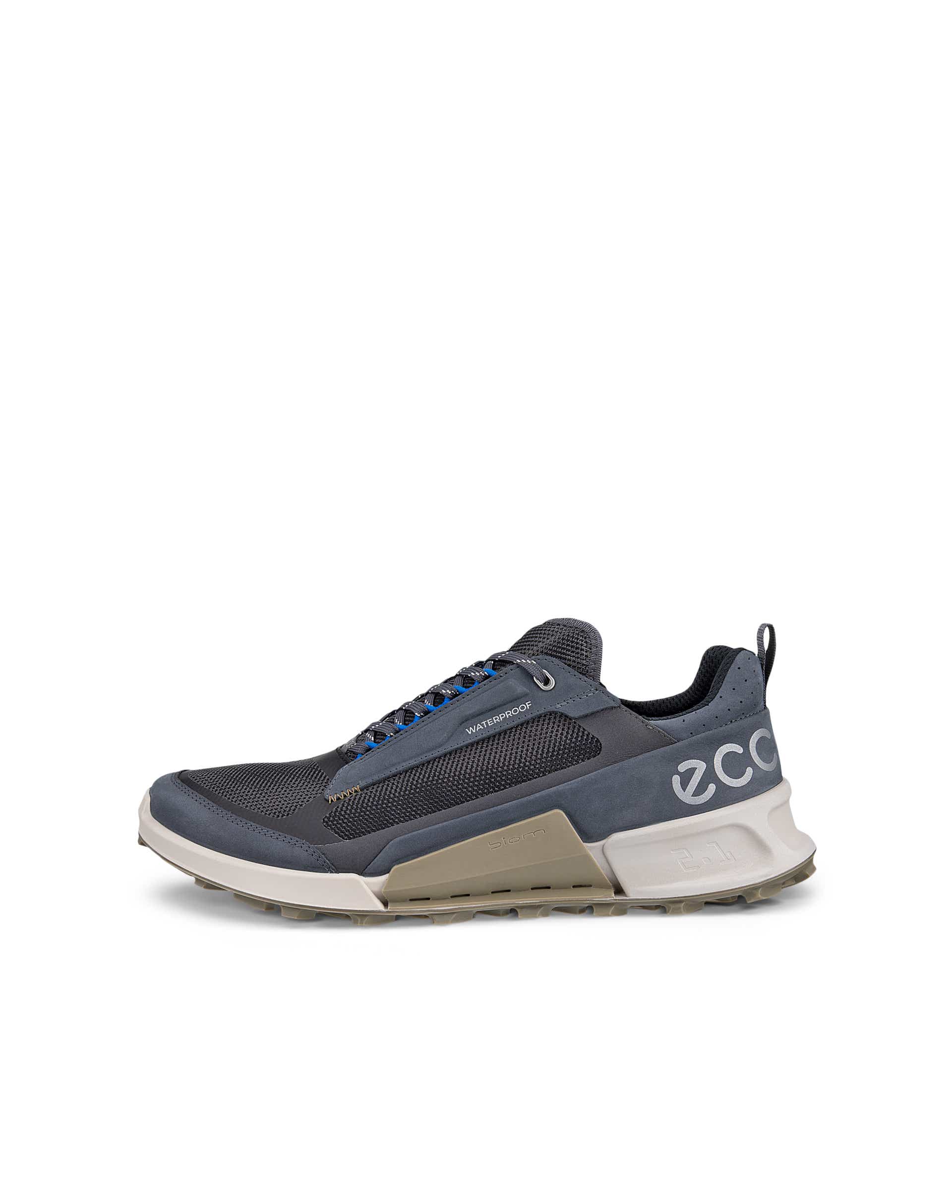 ECCO BIOM 2.1 X Mountain メンズ ヌバックウォータープルーフハイキングスニーカー - グレー - Outside