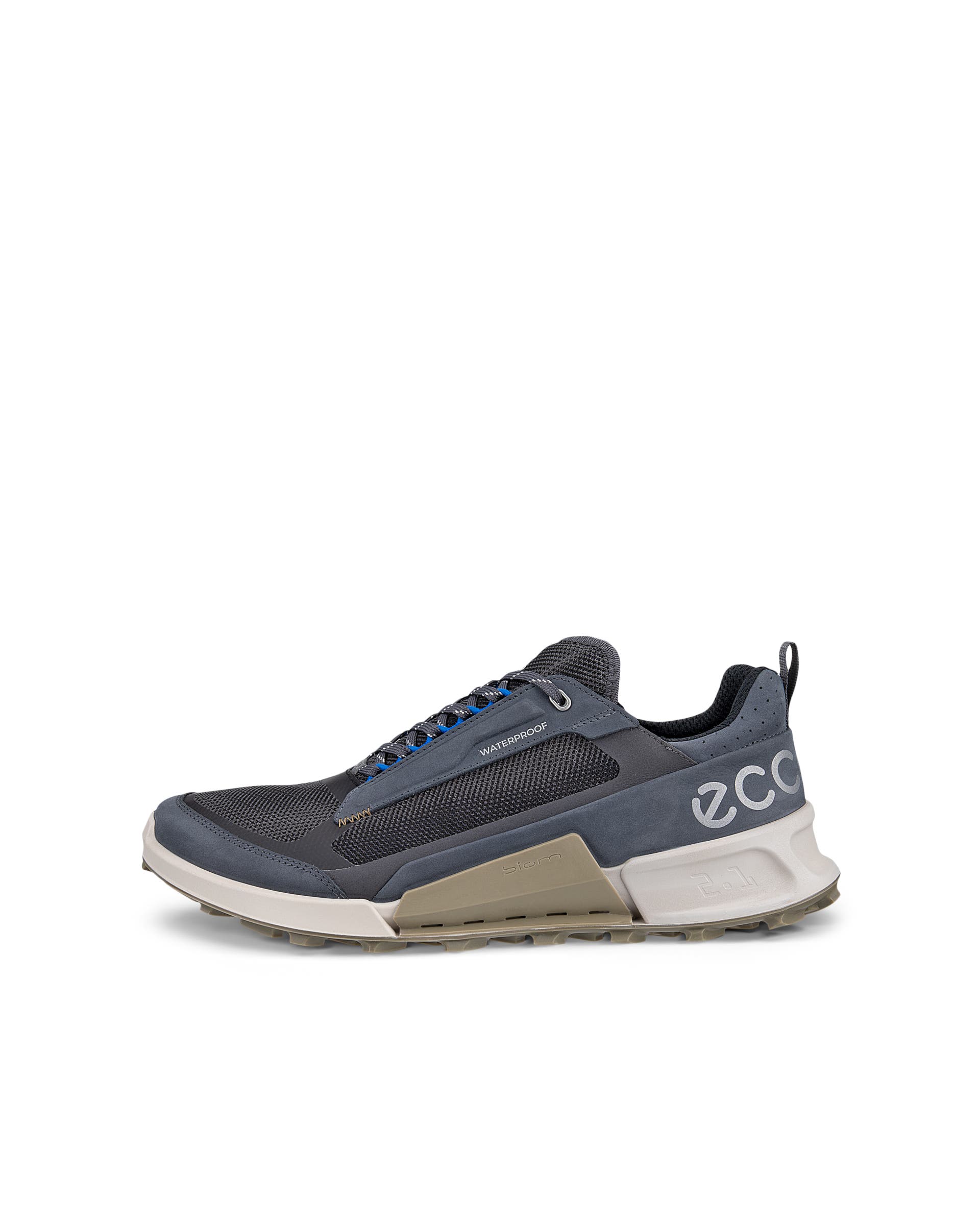 ECCO BIOM 2.1 X Mountain メンズ ヌバックウォータープルーフハイキングスニーカー - グレー - Outside