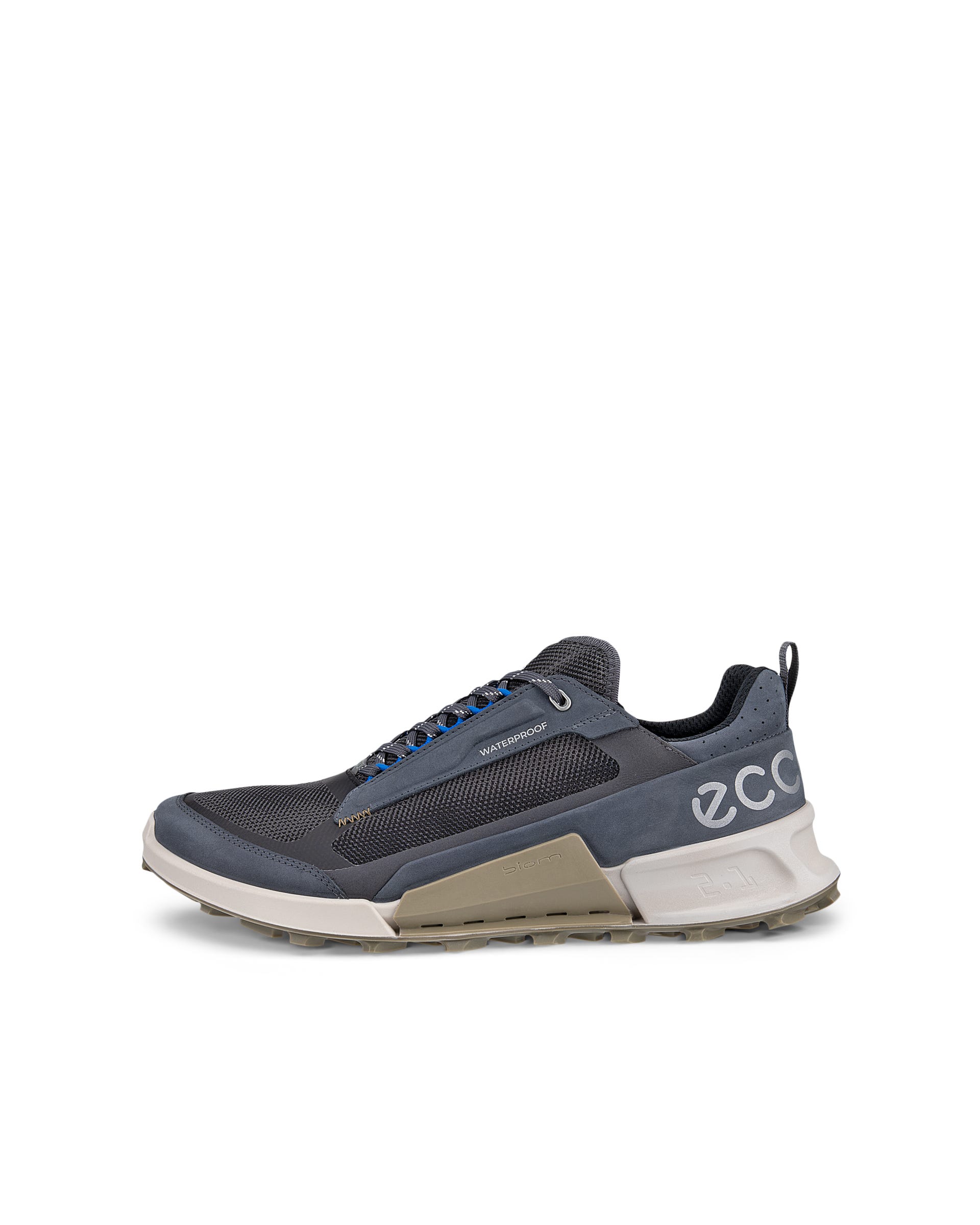 ECCO BIOM 2.1 X Mountain メンズ ヌバックウォータープルーフハイキングスニーカー - グレー - Outside