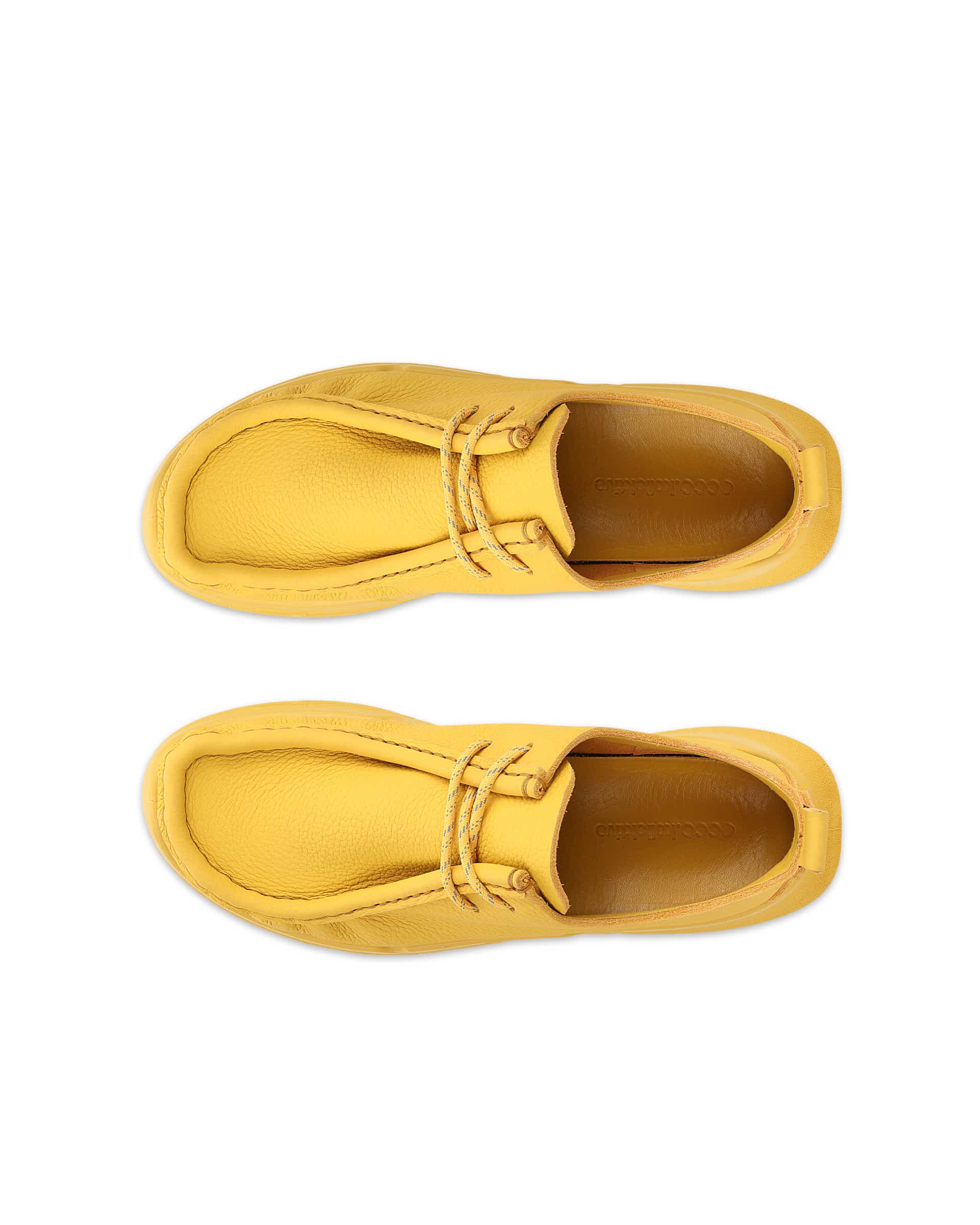 ECCO Biom 720 Women ウィメンズ レザーシューズ - イエロー - Top left pair