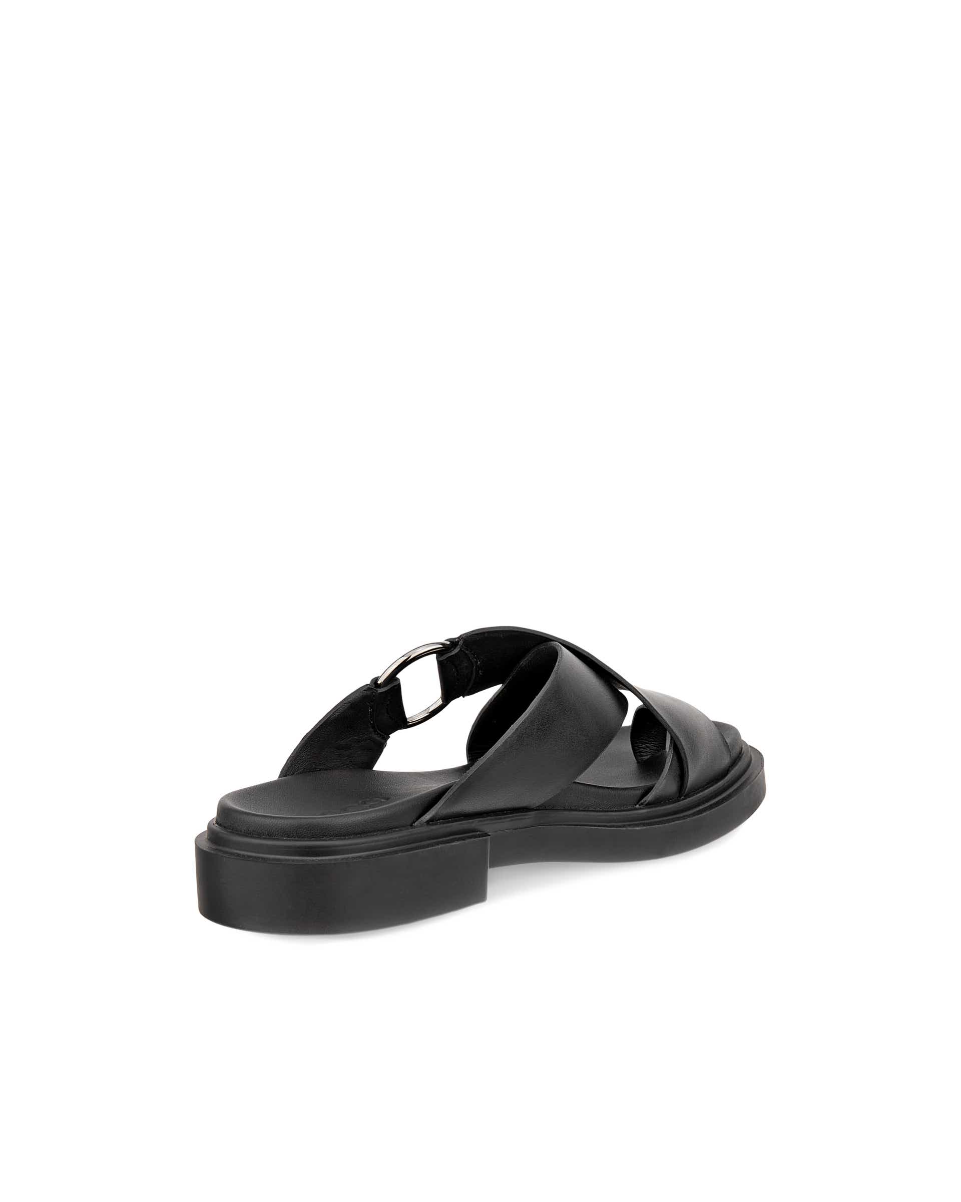 Women's ECCO® Metropole Seoul Leather Ring Sandal | Black