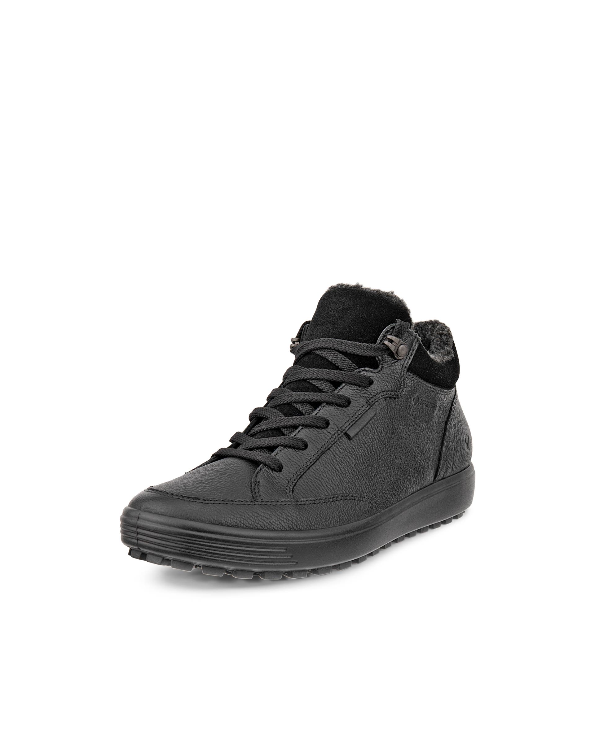 Women's ECCO® Soft 7 Tred Nubuck Gore-Tex Mid-Cut Boot - Black - Main