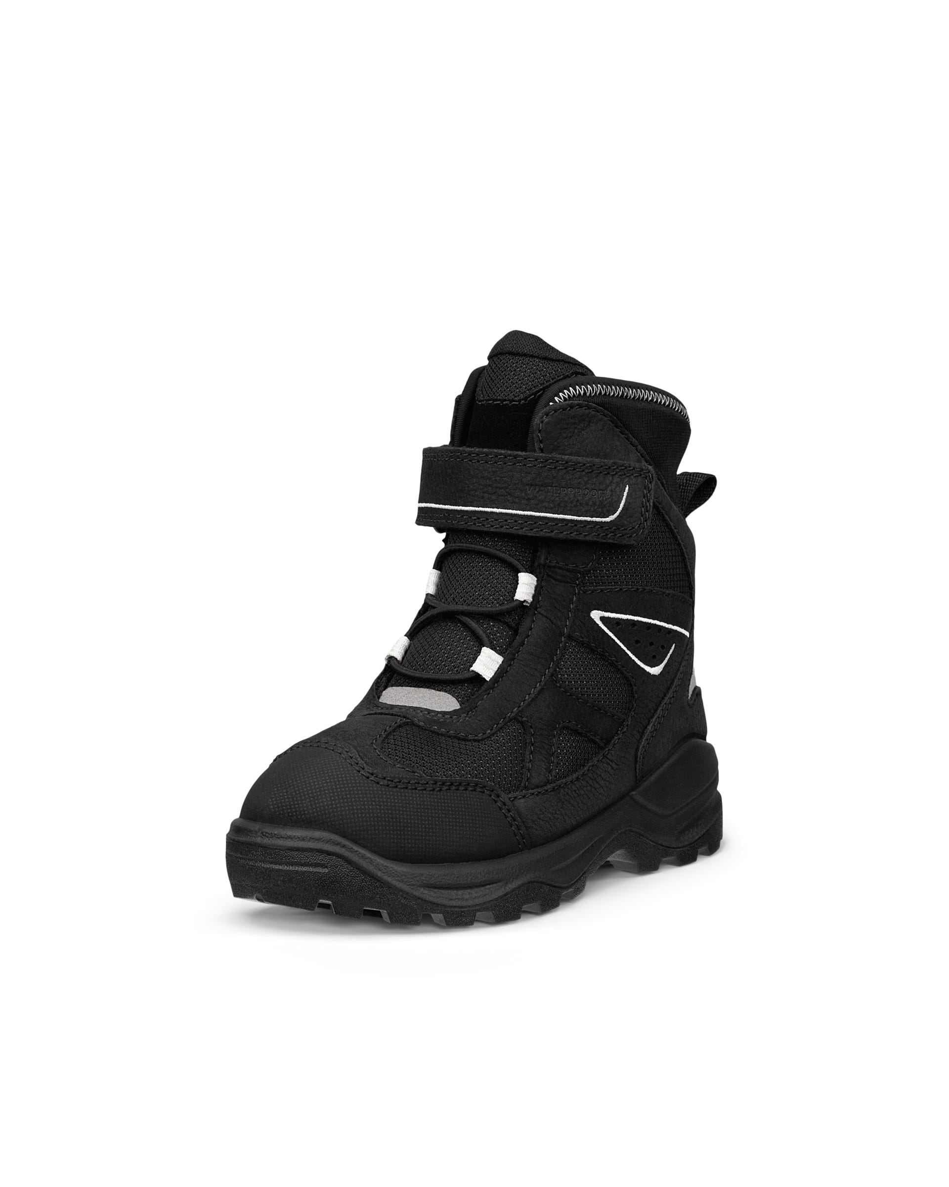 ECCO® SNOW MOUNTAIN dječje vodootporne zimske čizme od nubuka - Crna - Outside