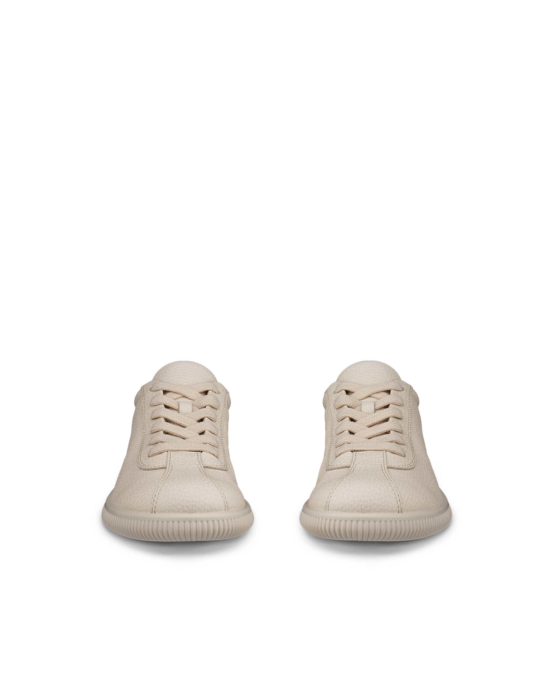 ECCO Soft Zero WOMEN ウィメンズ レザースニーカー - ベージュ - Front pair