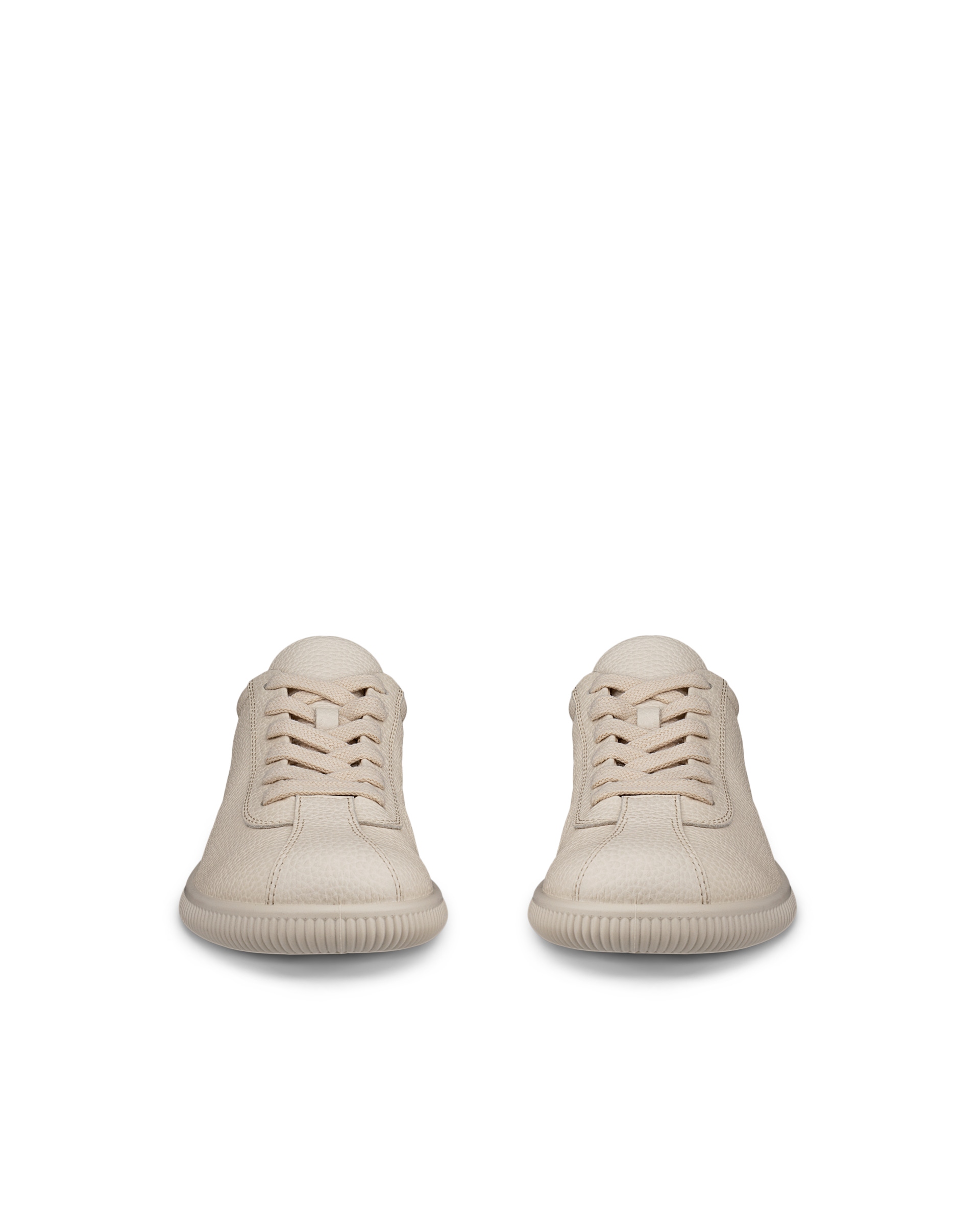 ECCO Soft Zero WOMEN ウィメンズ レザースニーカー - ベージュ - Front pair