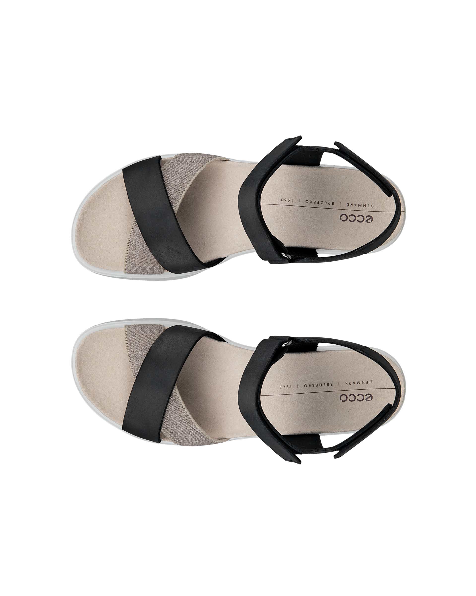 ECCO レザーウェッジソールサンダル ECCO Flowt Wedge ウィメンズ レザーコルクヒールウェッジソール