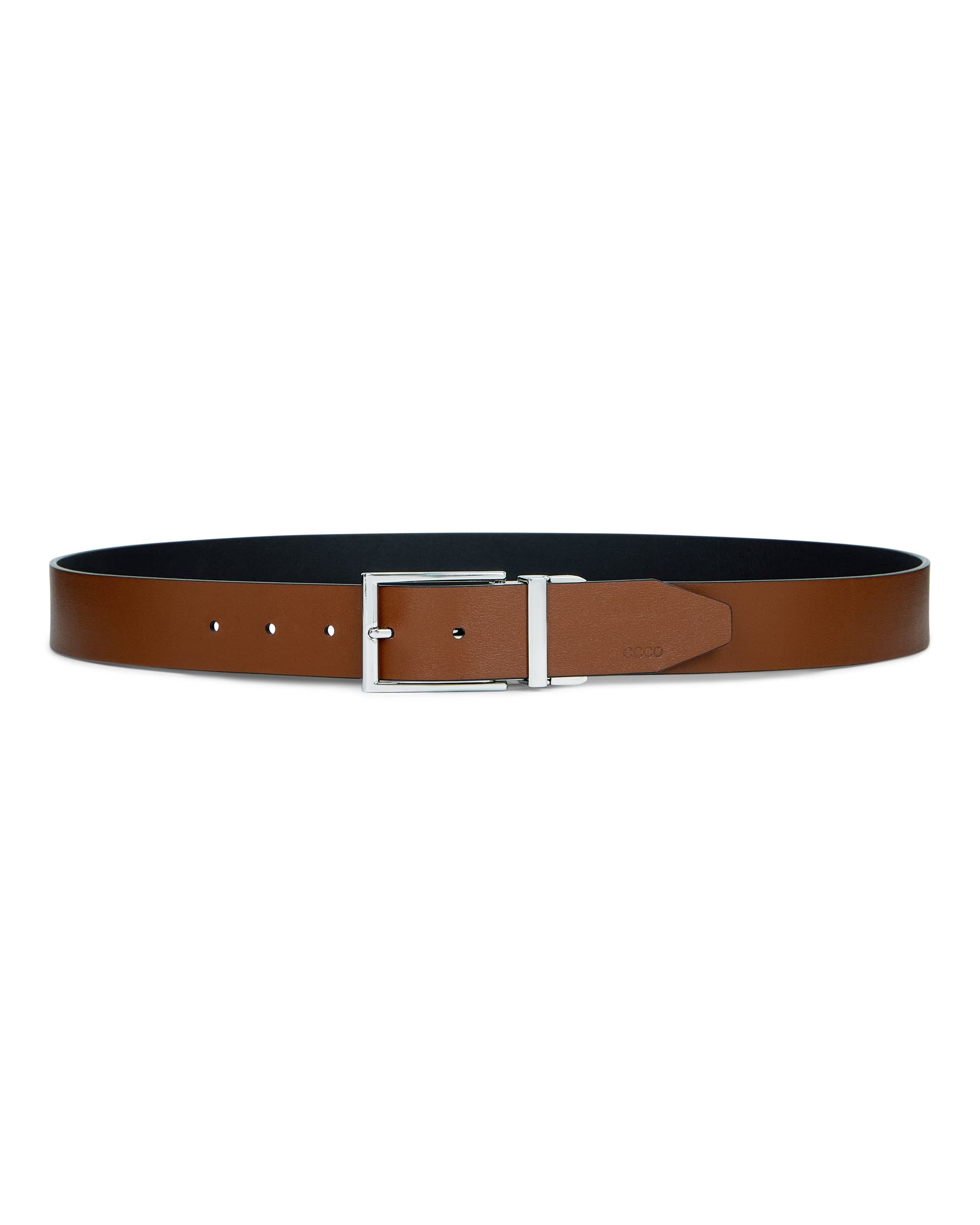 Men's ECCO® Reversible Leather Belt - Black - Back