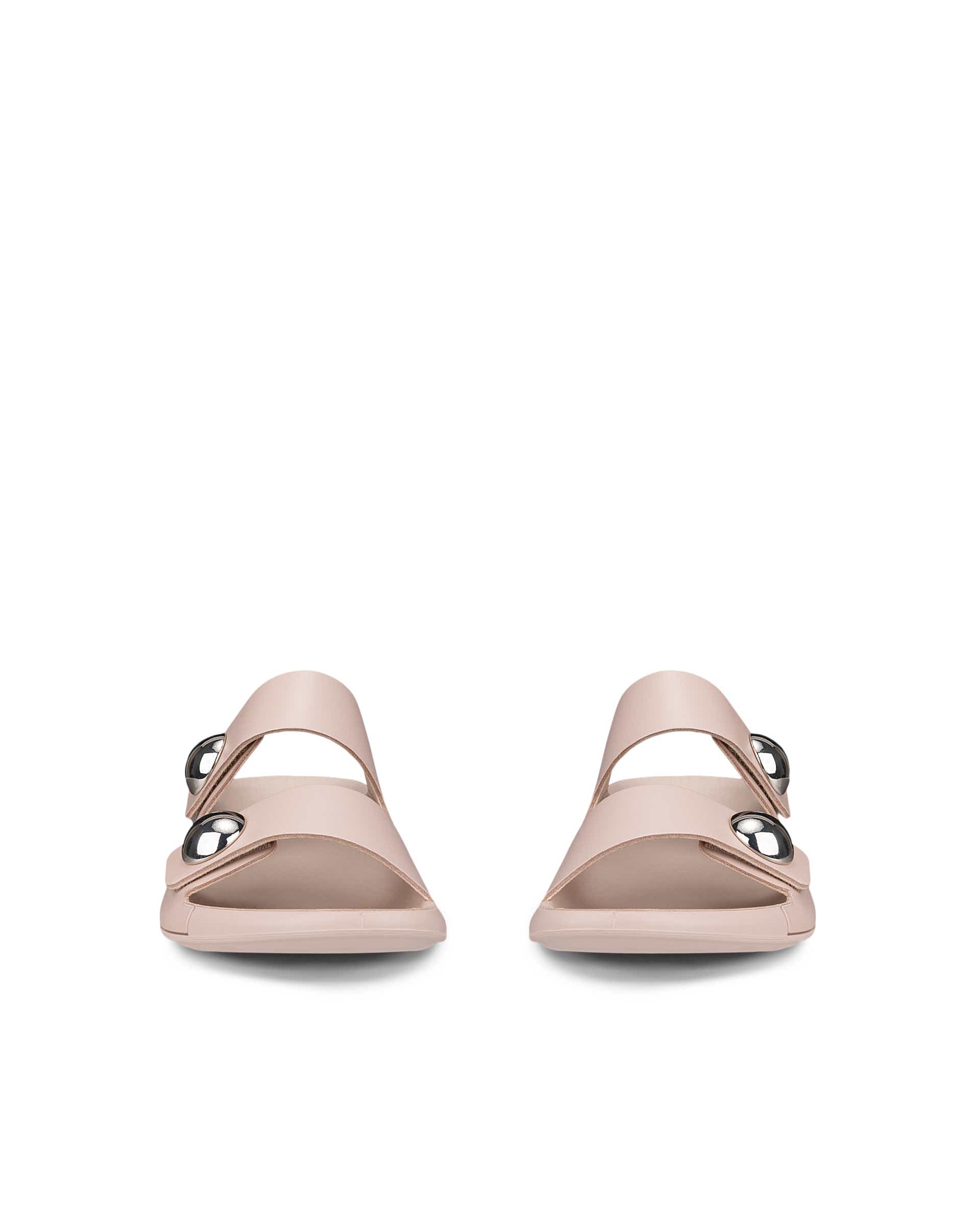 ECCO Cozmo Sandal Deco ウィメンズ レザー2ストラップサンダル - レッド - Front pair