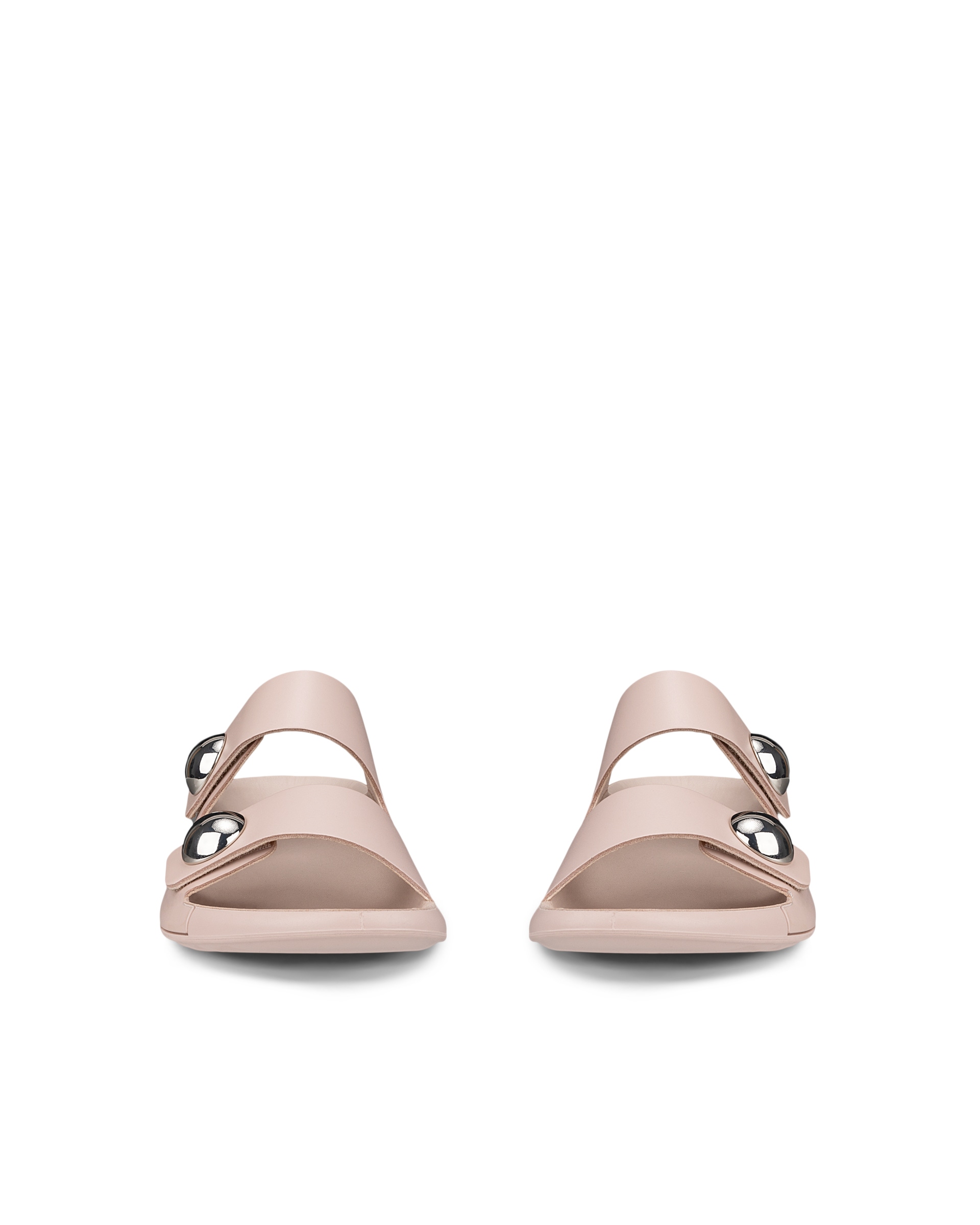 ECCO Cozmo Sandal Deco ウィメンズ レザー2ストラップサンダル - レッド - Front pair