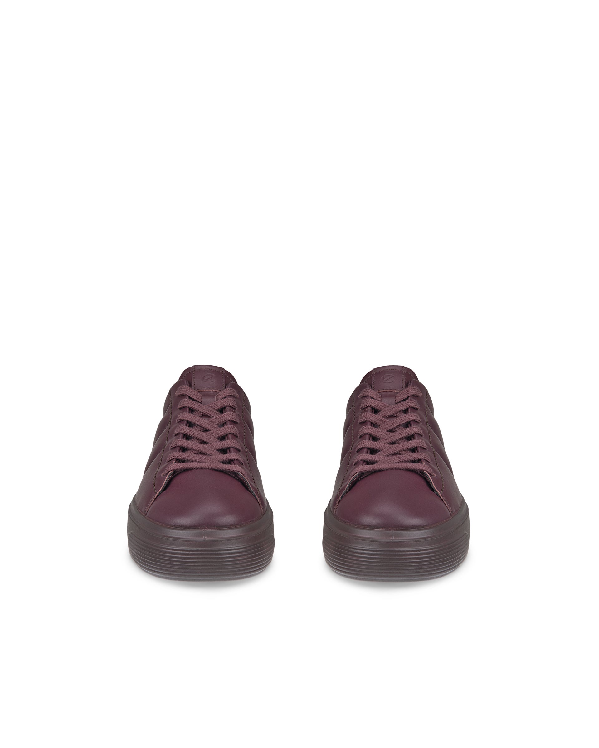 ECCO Street Platform ウィメンズ レザープラットフォームスニーカー - パープル - Front pair