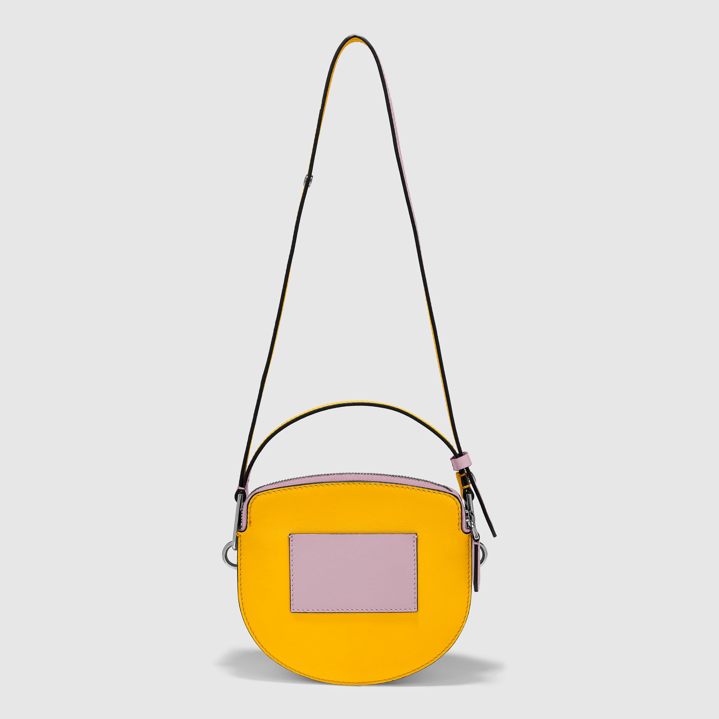 ECCO® E-Spot Leather Saddle Bag - Yellow - Back