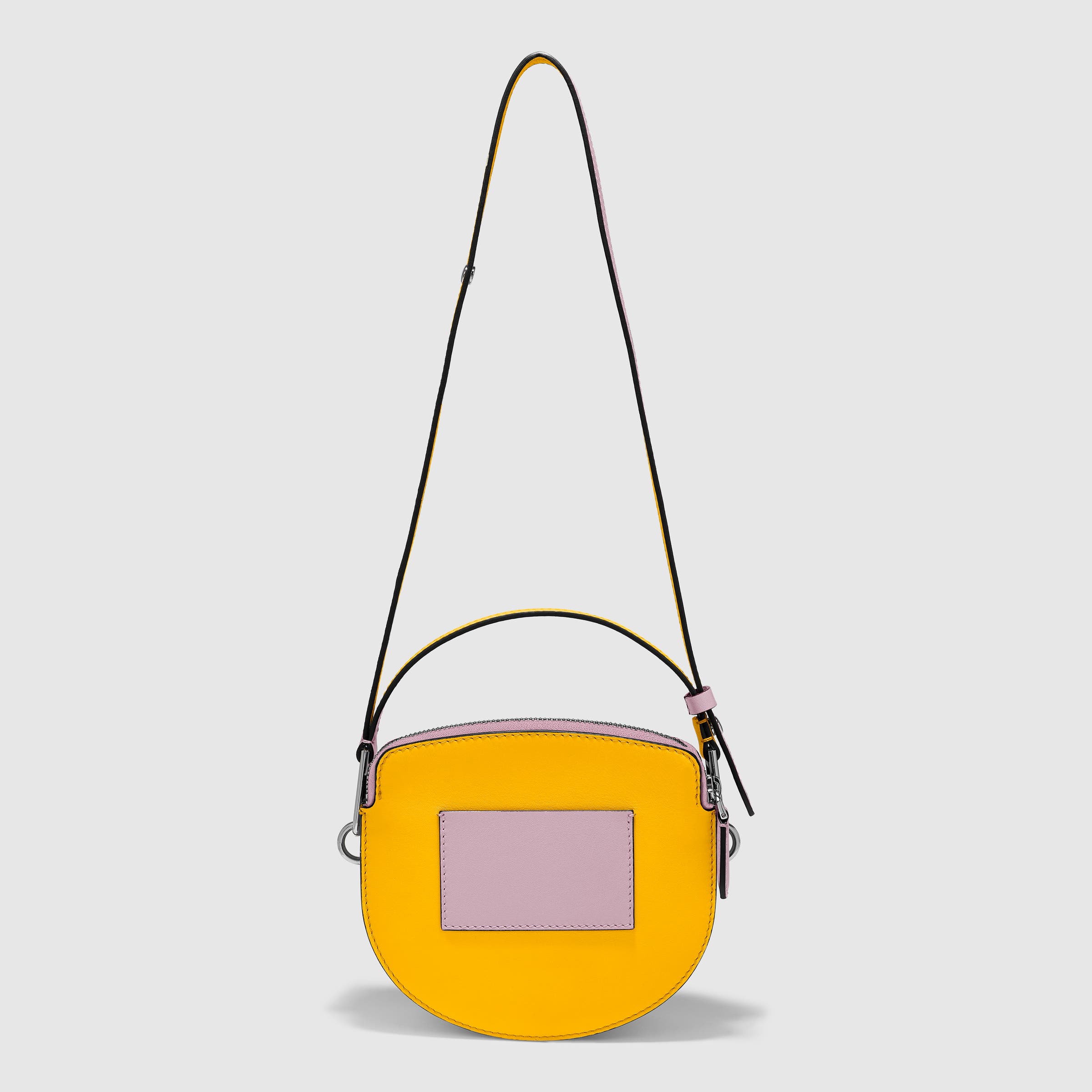 ECCO® E-Spot Leather Saddle Bag - Yellow - Back
