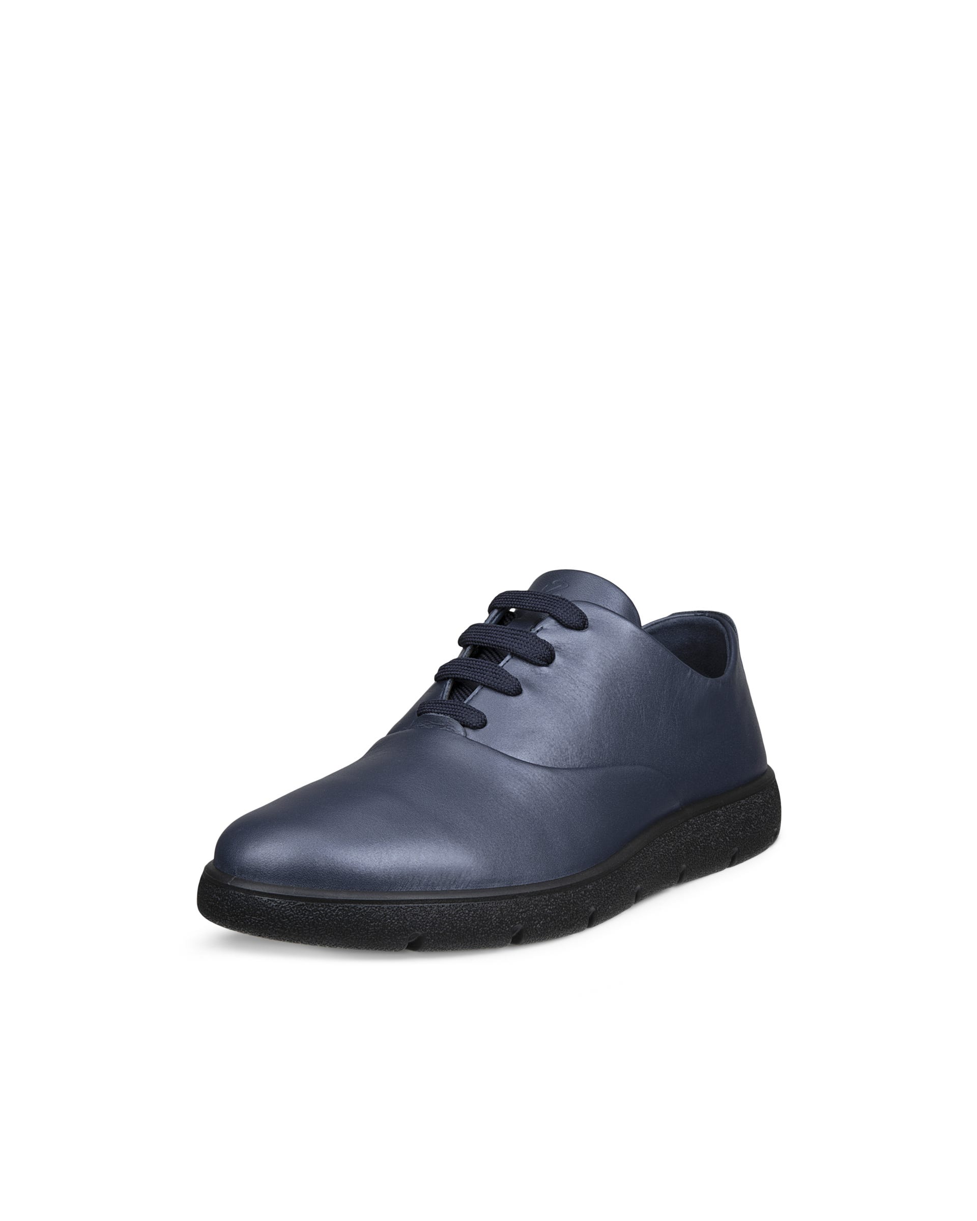 Damskie skórzane buty sznurowane ECCO® BELLA 2 - Niebieski - Outside