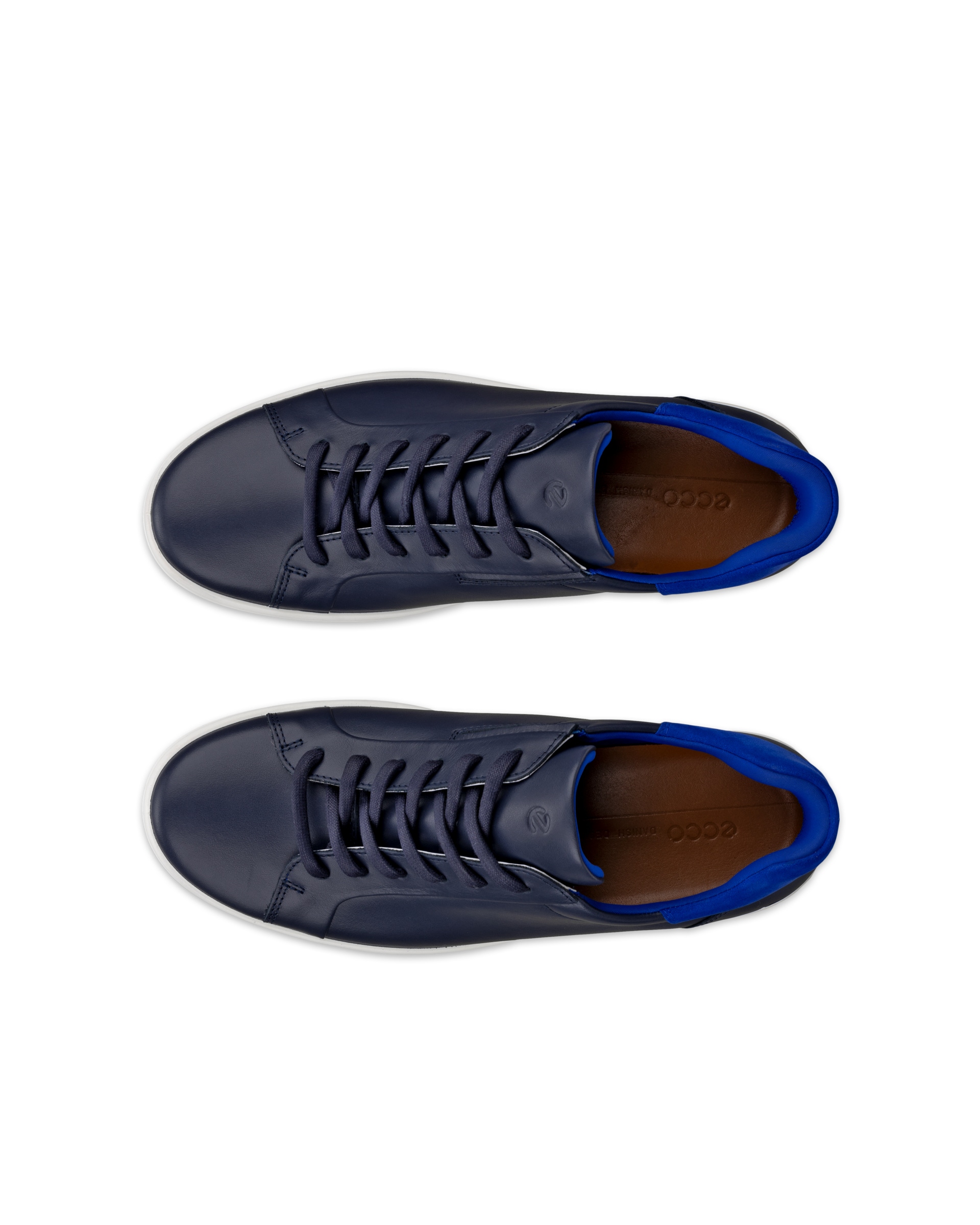 Pánské kožené tenisky ECCO® Soft 7 - Modrá - Top left pair